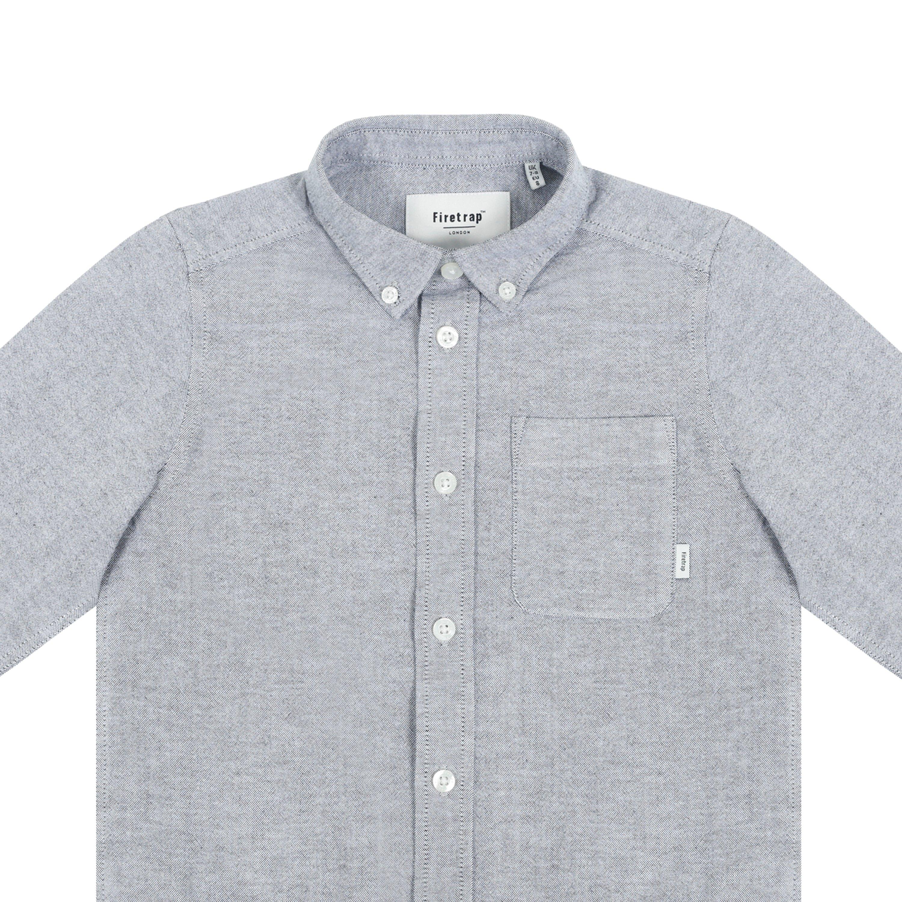 Grå - Firetrap - Long-Sleeve Oxford Shirt - 3
