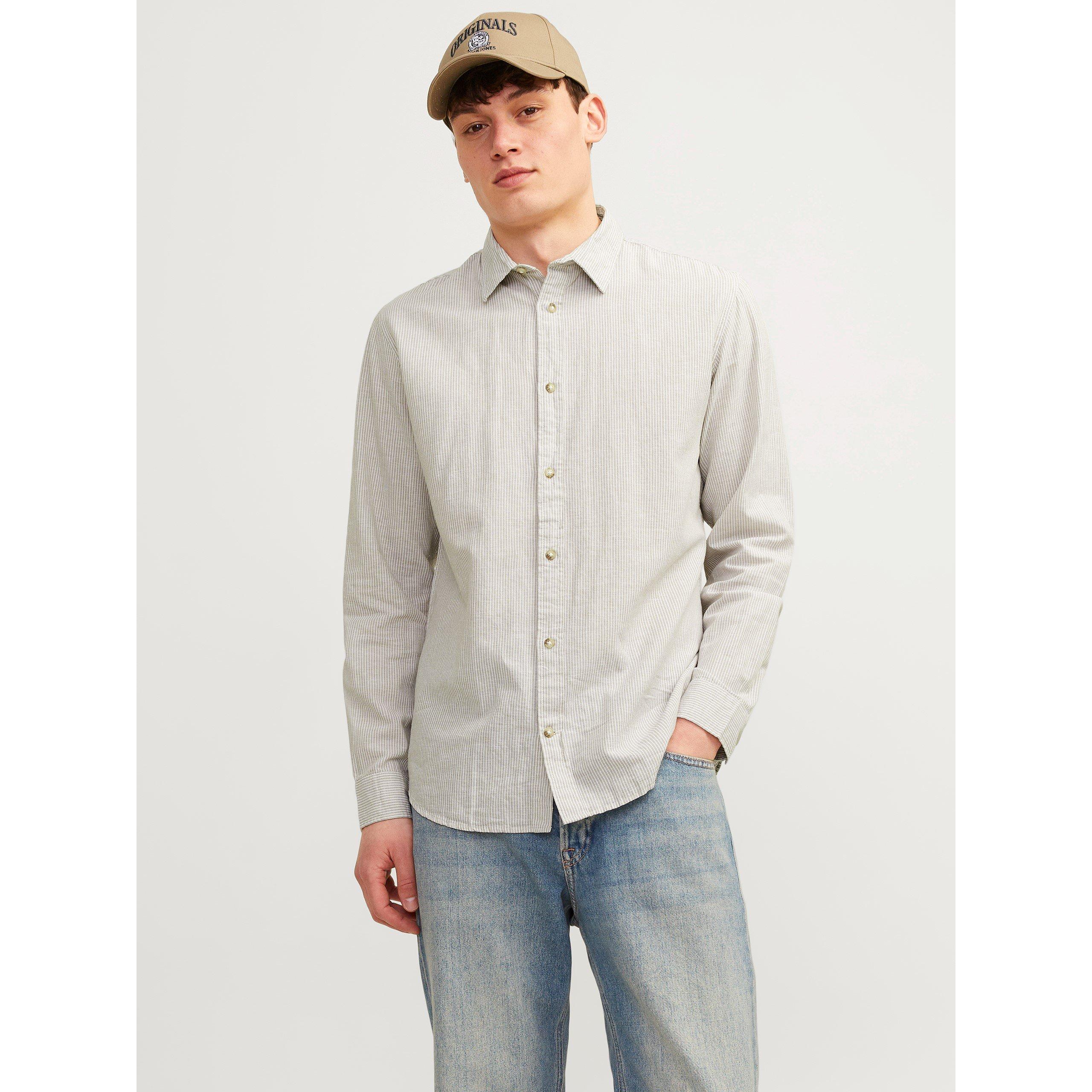 Geschirr - Jack and Jones - Men's JW Long-Sleeve Linen Shirt - 1