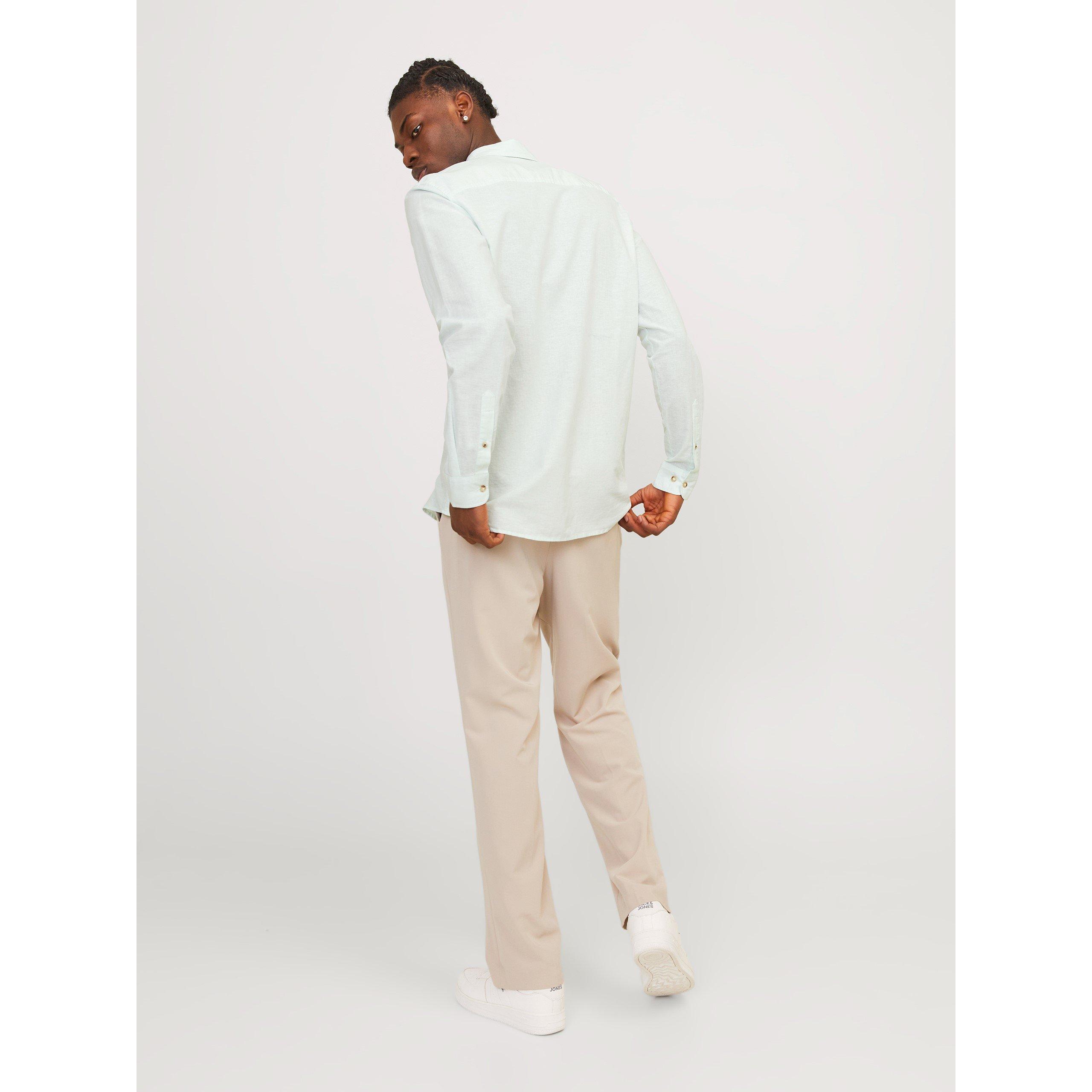 Soothing Sea - Jack and Jones - Men's JW Long-Sleeve Linen Shirt - 3