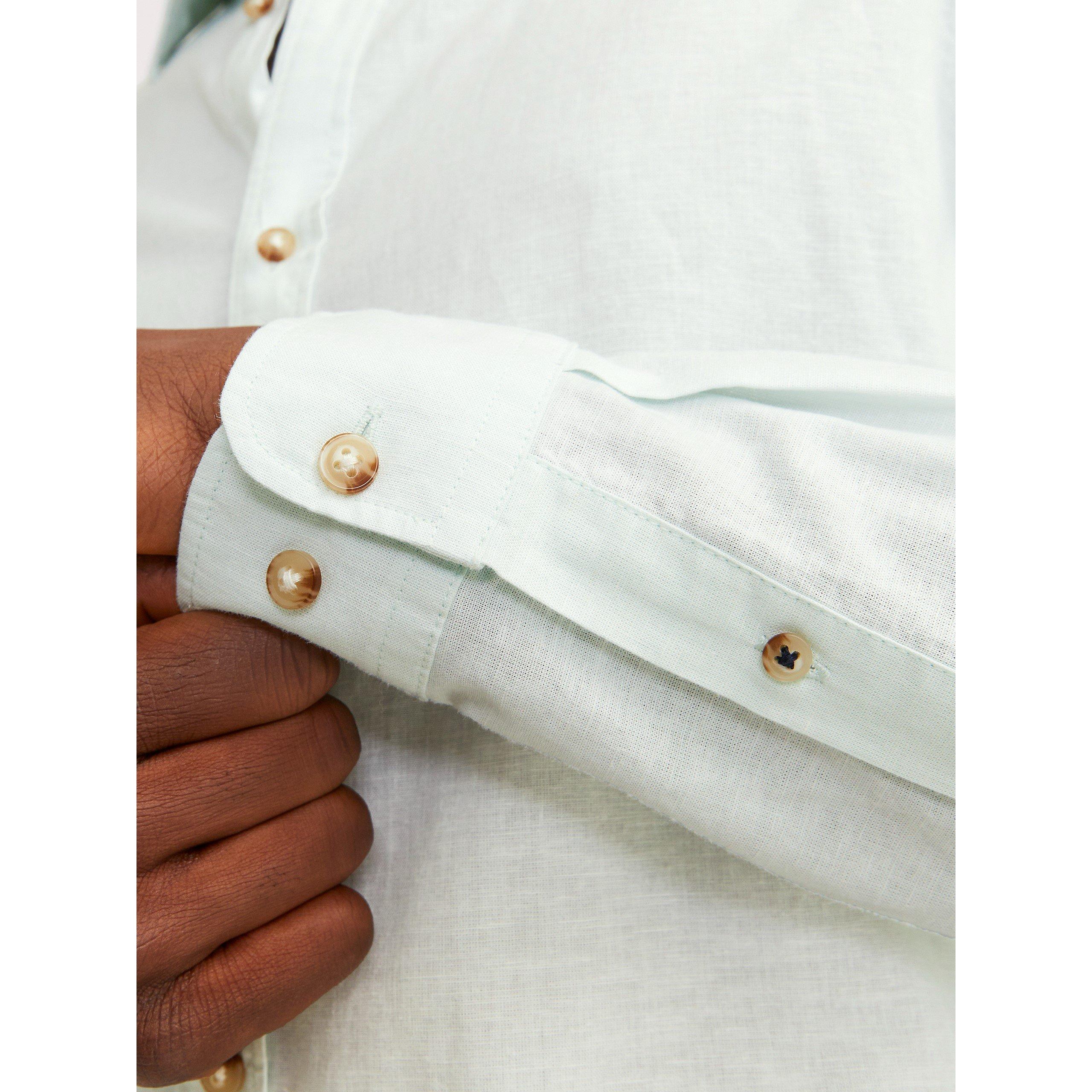 Soothing Sea - Jack and Jones - Men's JW Long-Sleeve Linen Shirt - 5