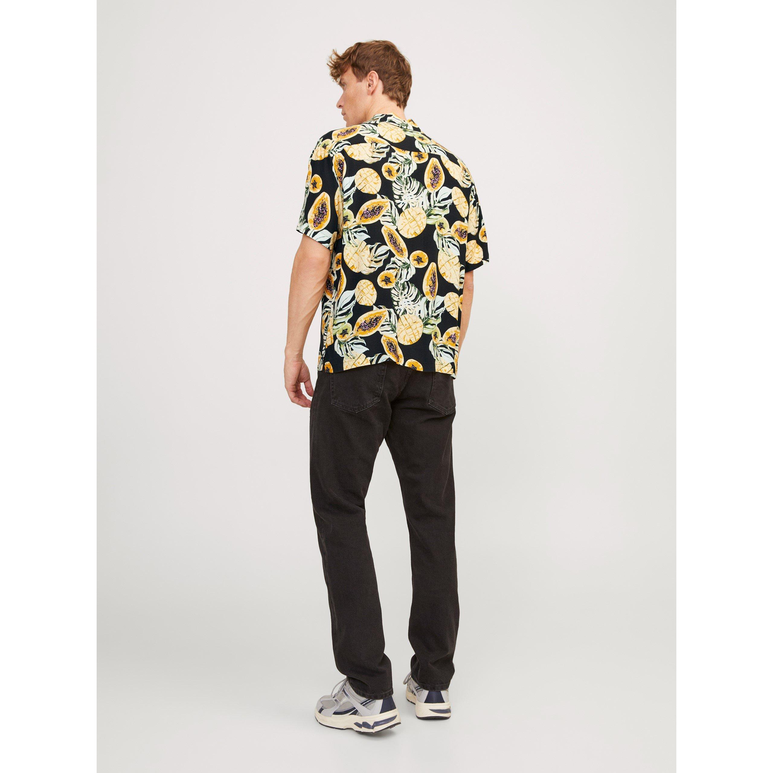 Black - Jack and Jones - Tampa Short-Sleeve Plain Shirt - 3