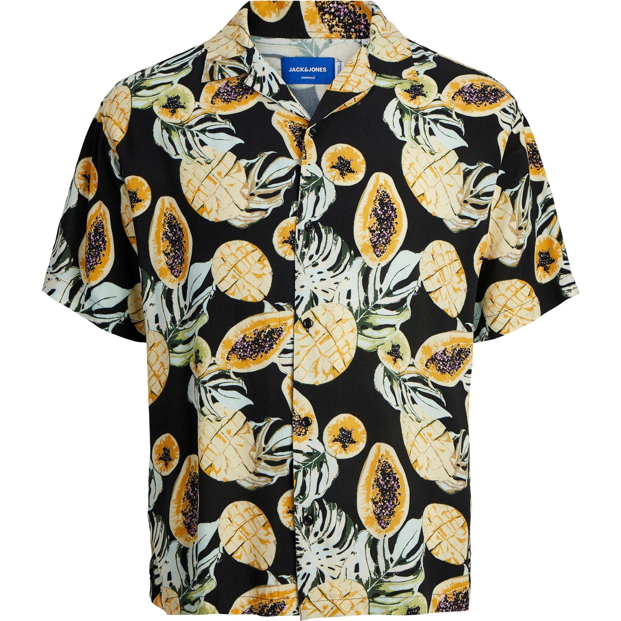 Black - Jack and Jones - Tampa Short-Sleeve Plain Shirt - 6