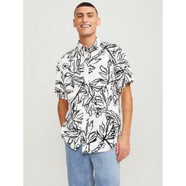 Jack and Jones JJ Short Sleeve AOP Shirt Mens