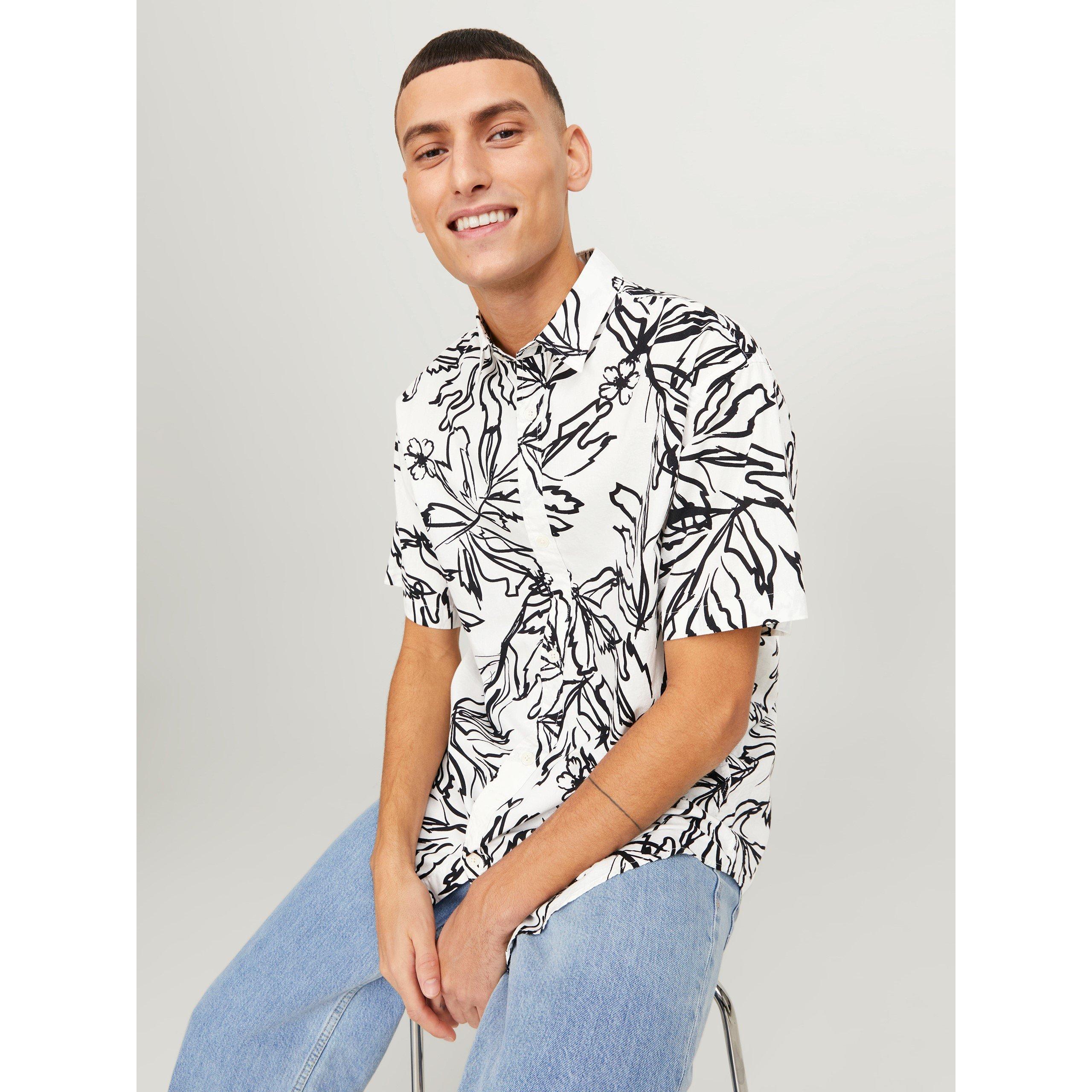 Cloud Dancer - Jack and Jones - Men's All Over Print Short-Sleeve Shirt - 4