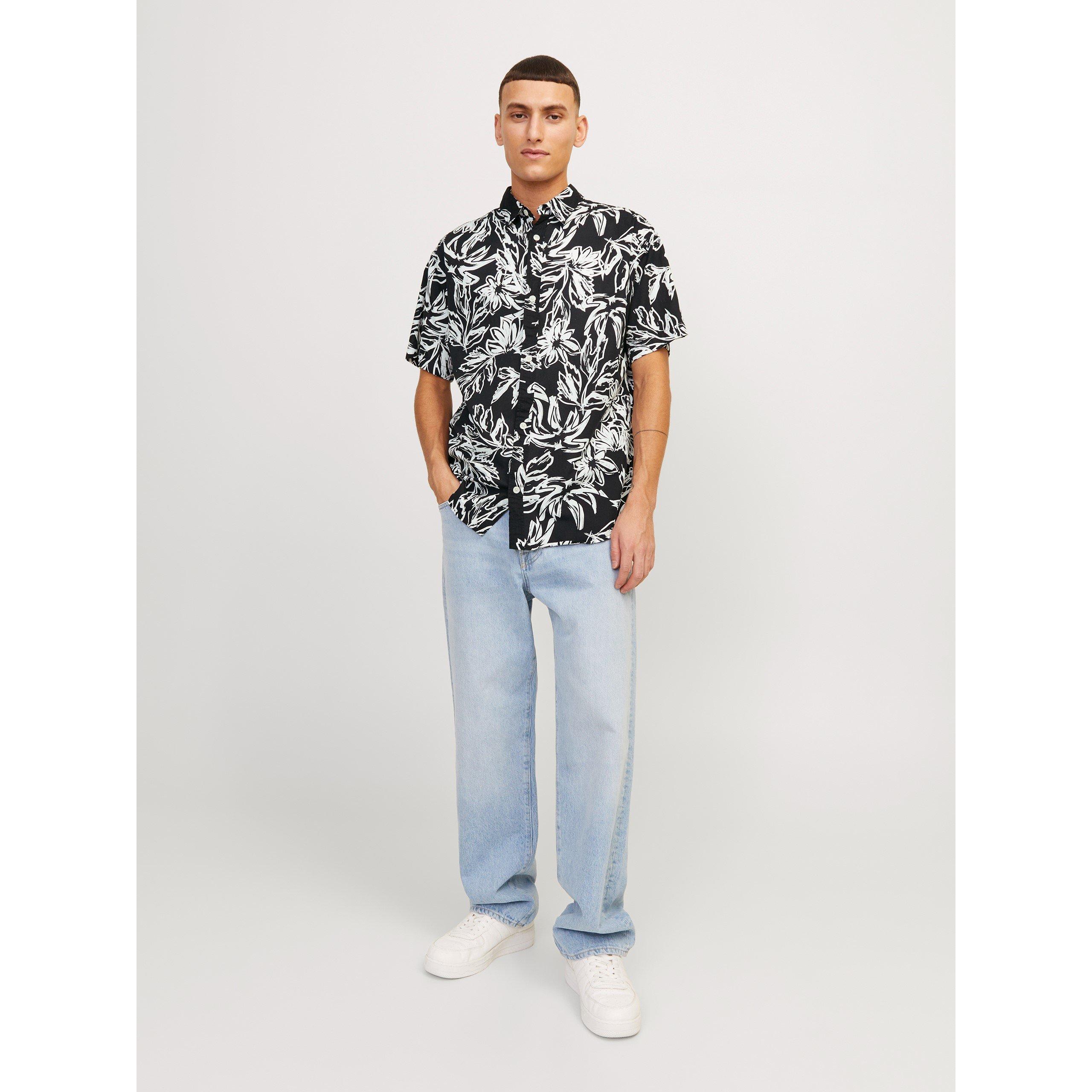 Black - Jack and Jones - All Over Print Short-Sleeve Shirt - 2