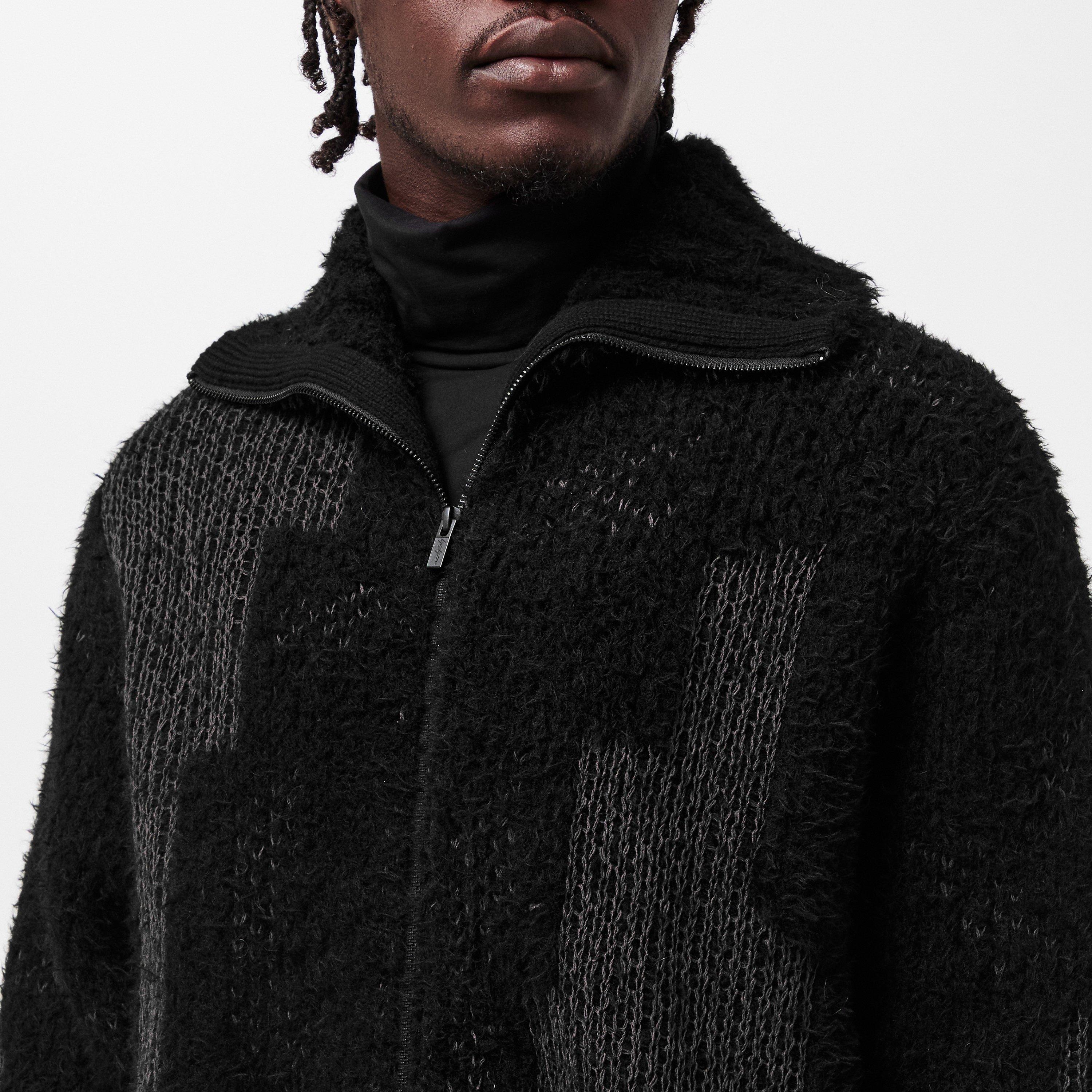 Charcoal - Yohji Yamamoto - Men's Full Zip Fleece - 5