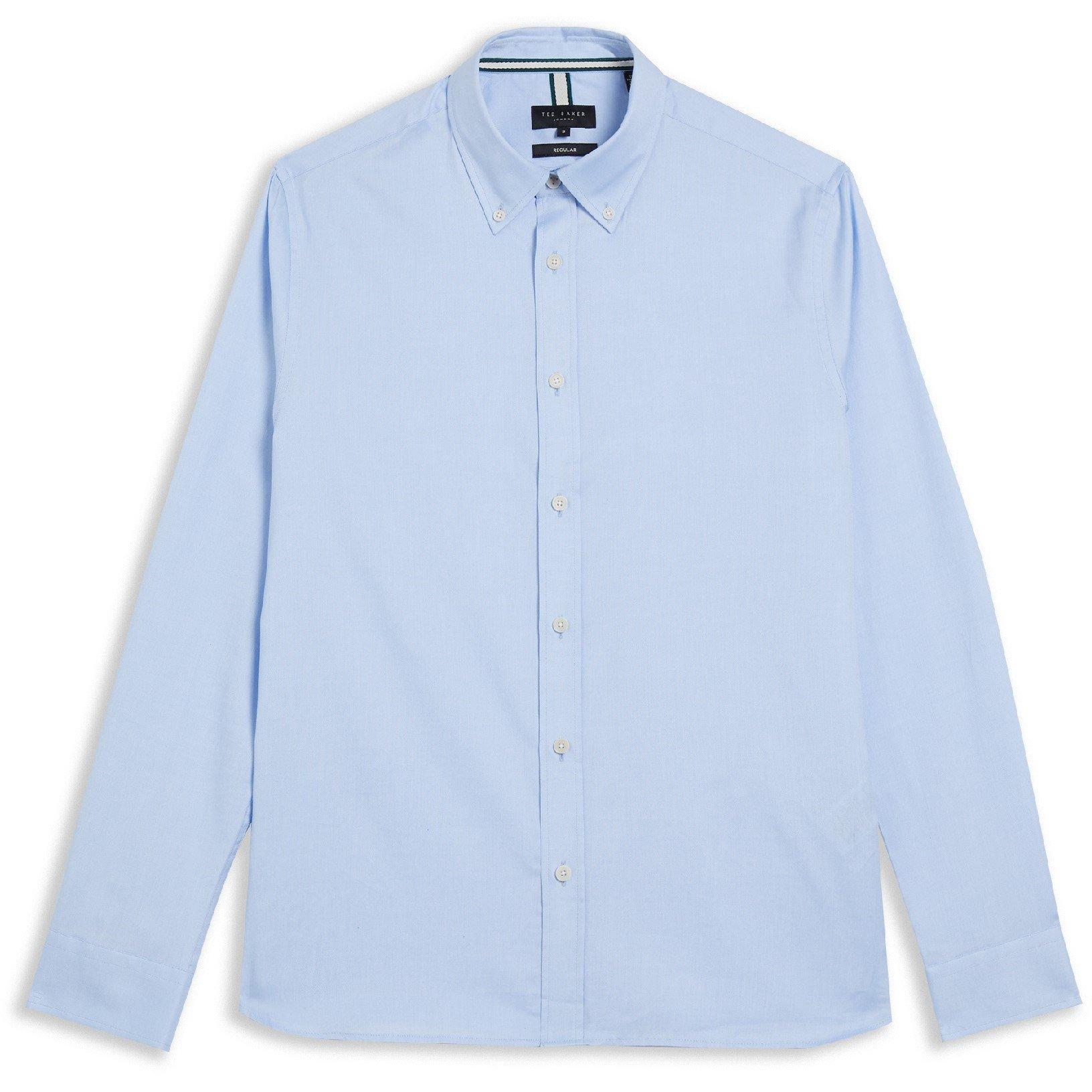 Azul-claro - Ted Baker - Men's Allardo Long-Sleeve Oxford Shirt - 2