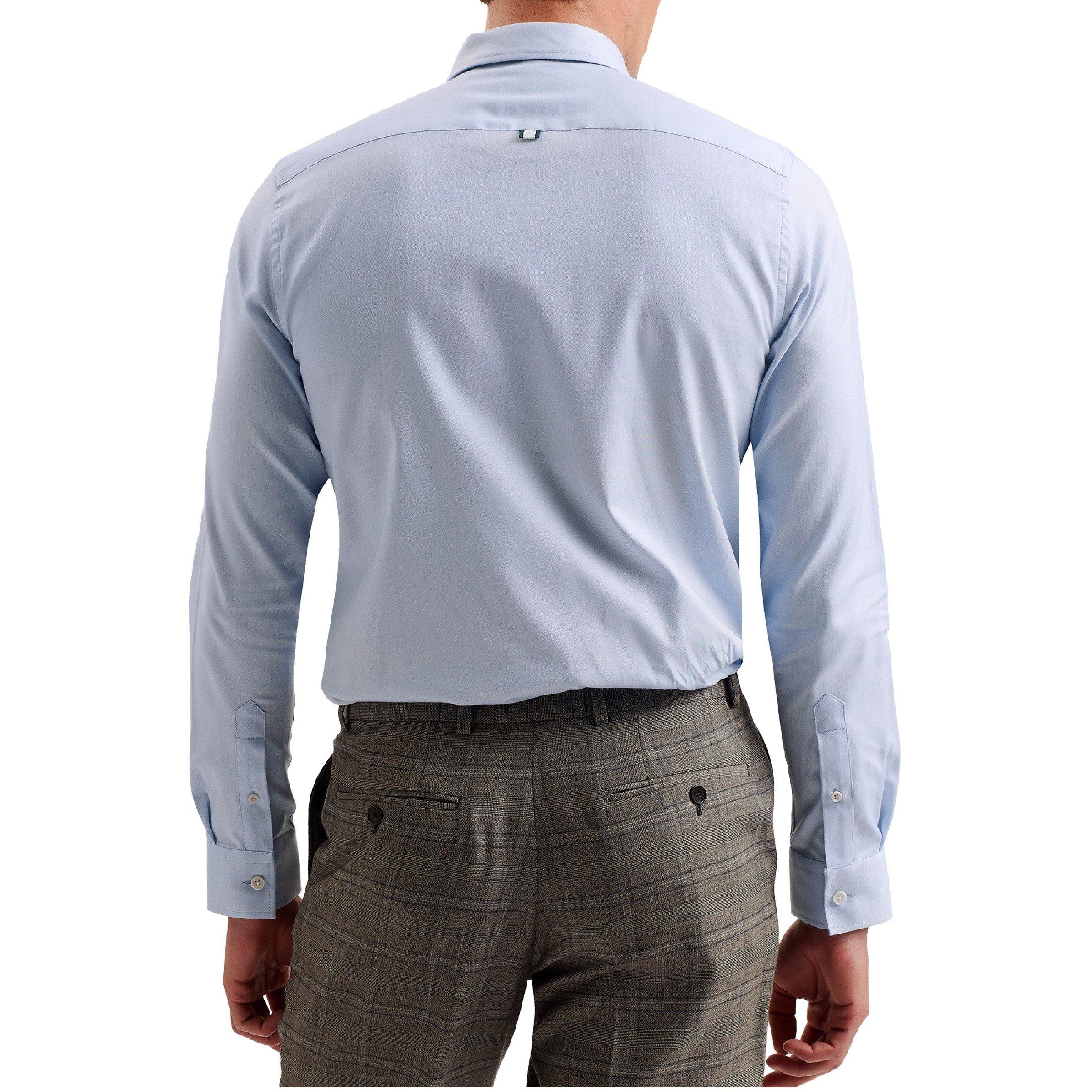 Azul-claro - Ted Baker - Men's Allardo Long-Sleeve Oxford Shirt - 3