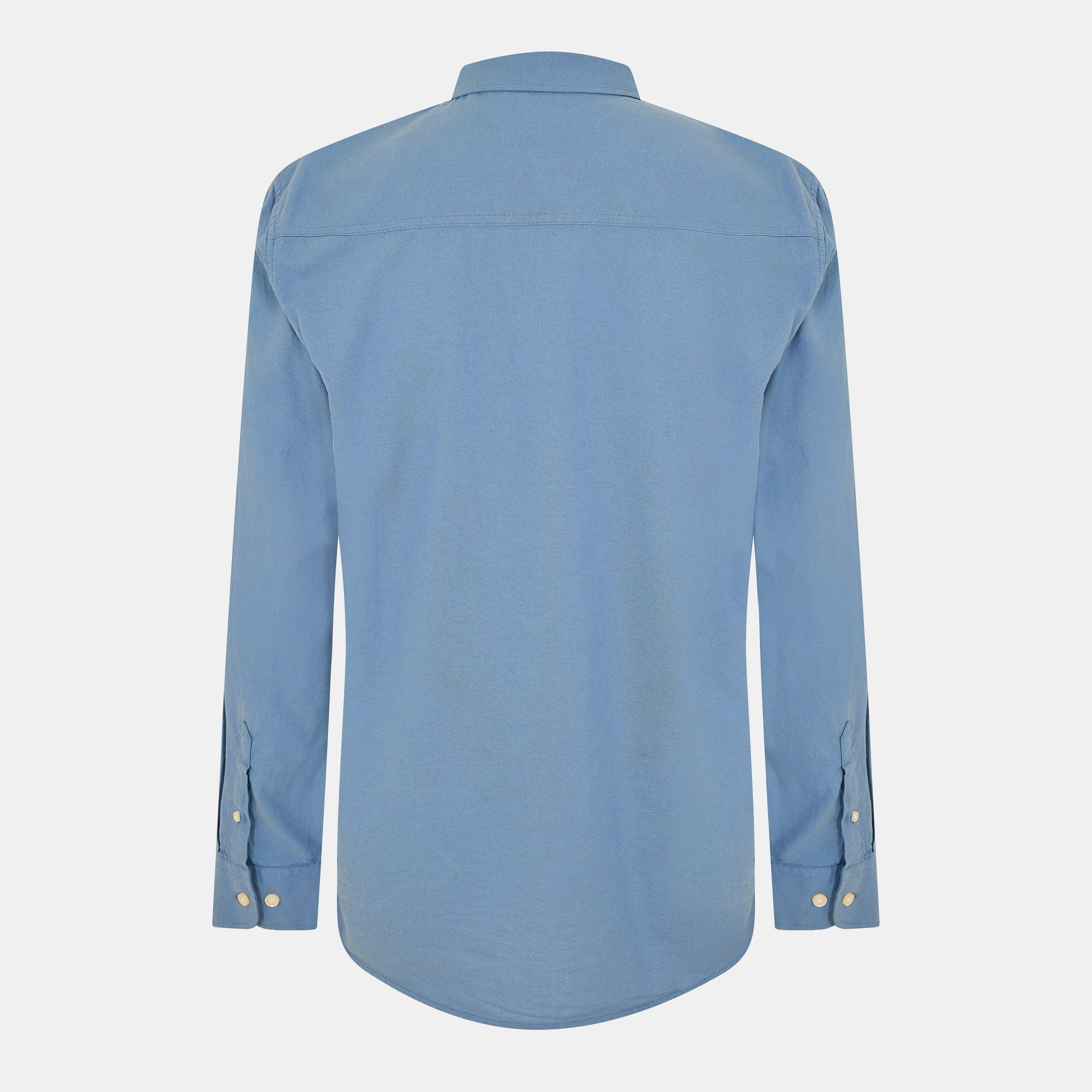 Navy/Denim - Threadbare - Beaconsfield Long-Sleeve Oxford Shirt - 2