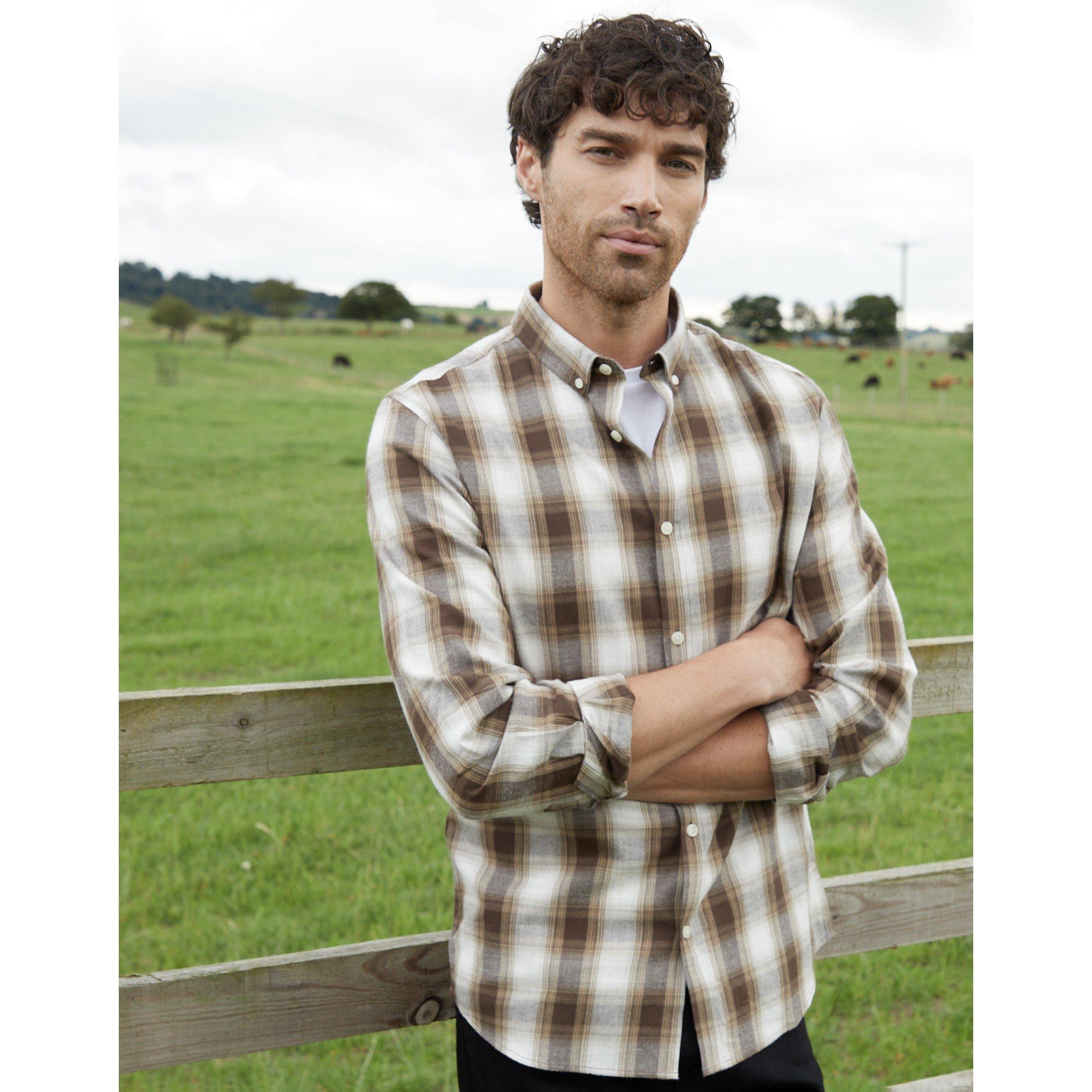 Cioccolato - Threadbare - Men's Cheque Long-Sleeve Patterned Shirt - 1