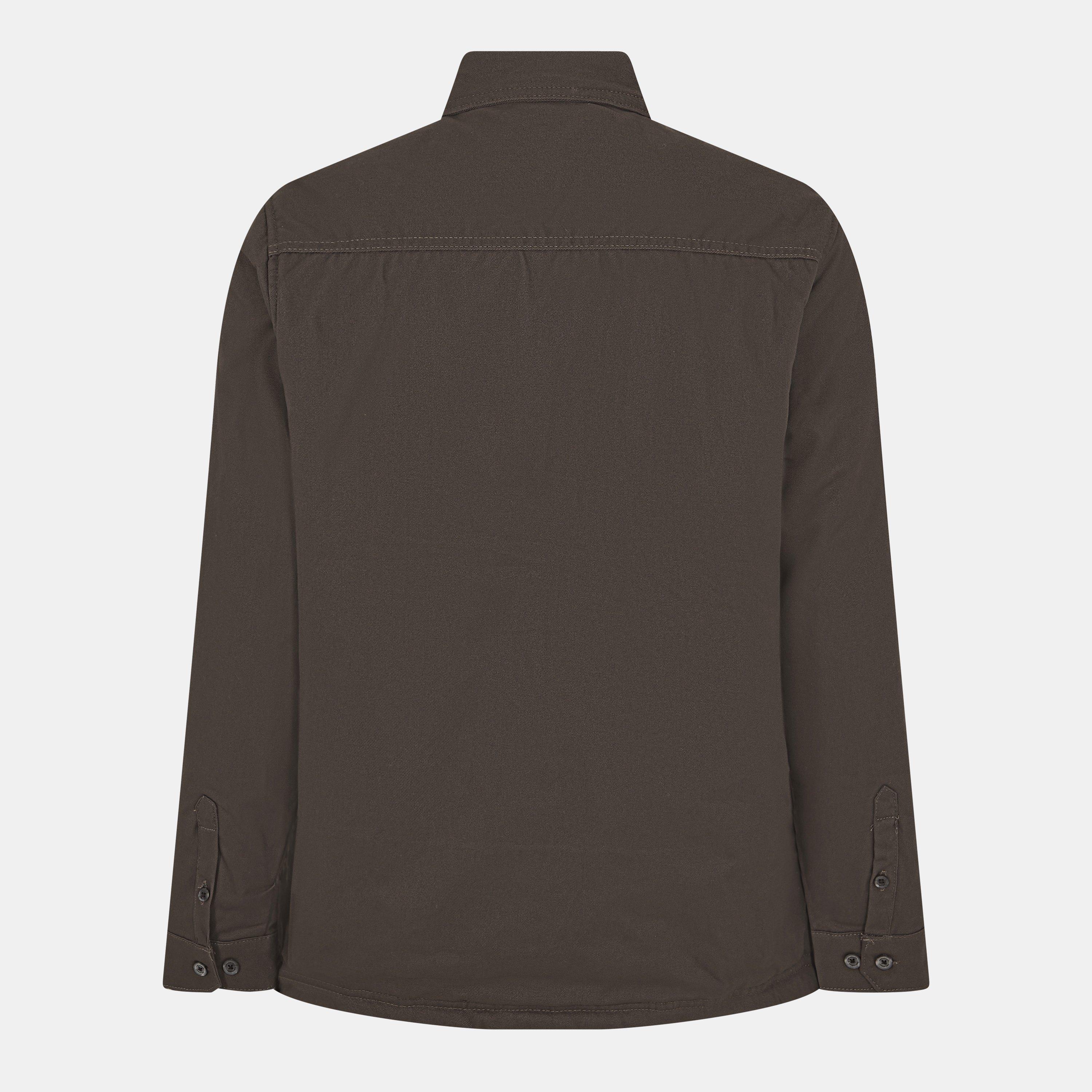 Chocolate - Threadbare - Cheque Lined Long-Sleeve Shirt - 2
