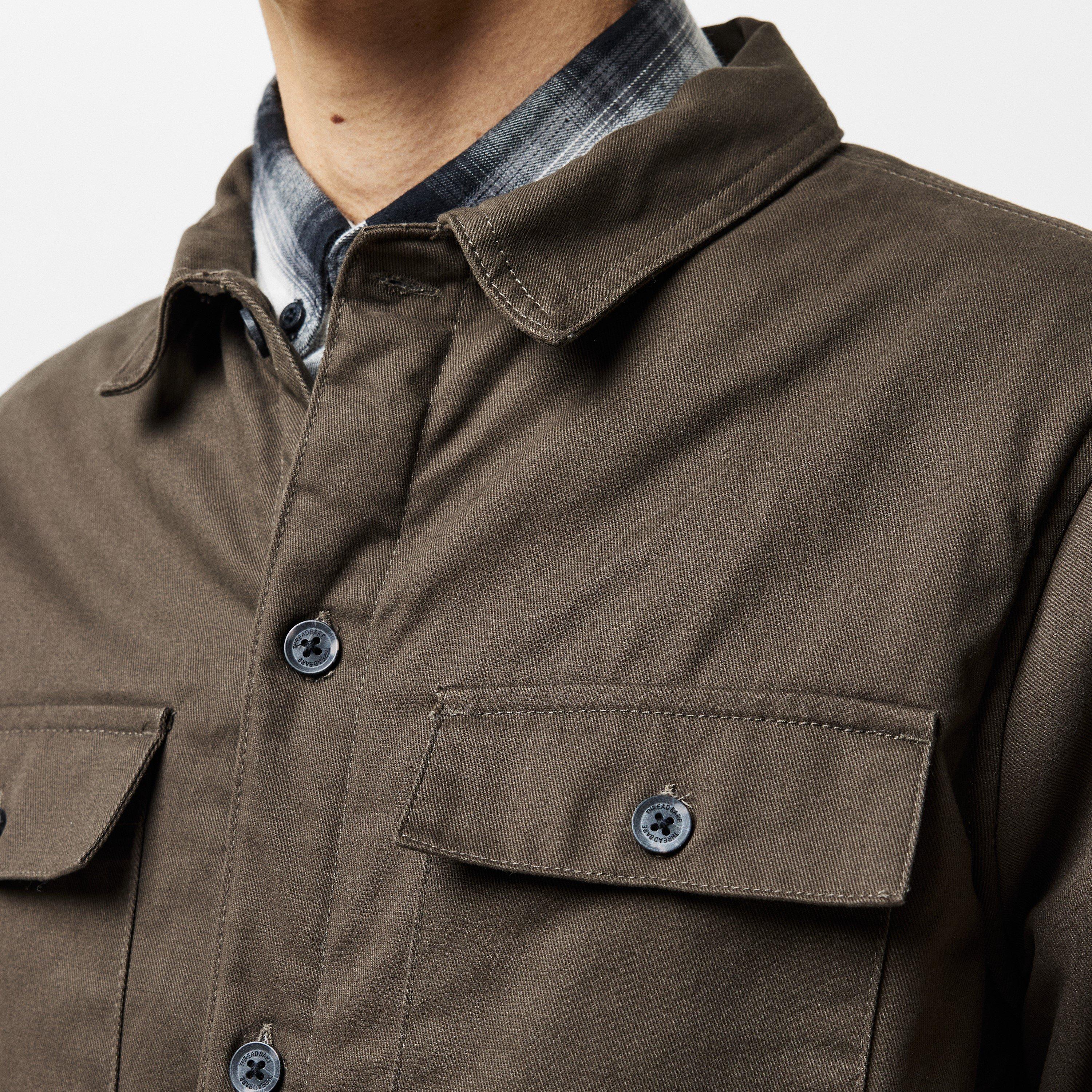 Chocolate - Threadbare - Cheque Lined Long-Sleeve Shirt - 5