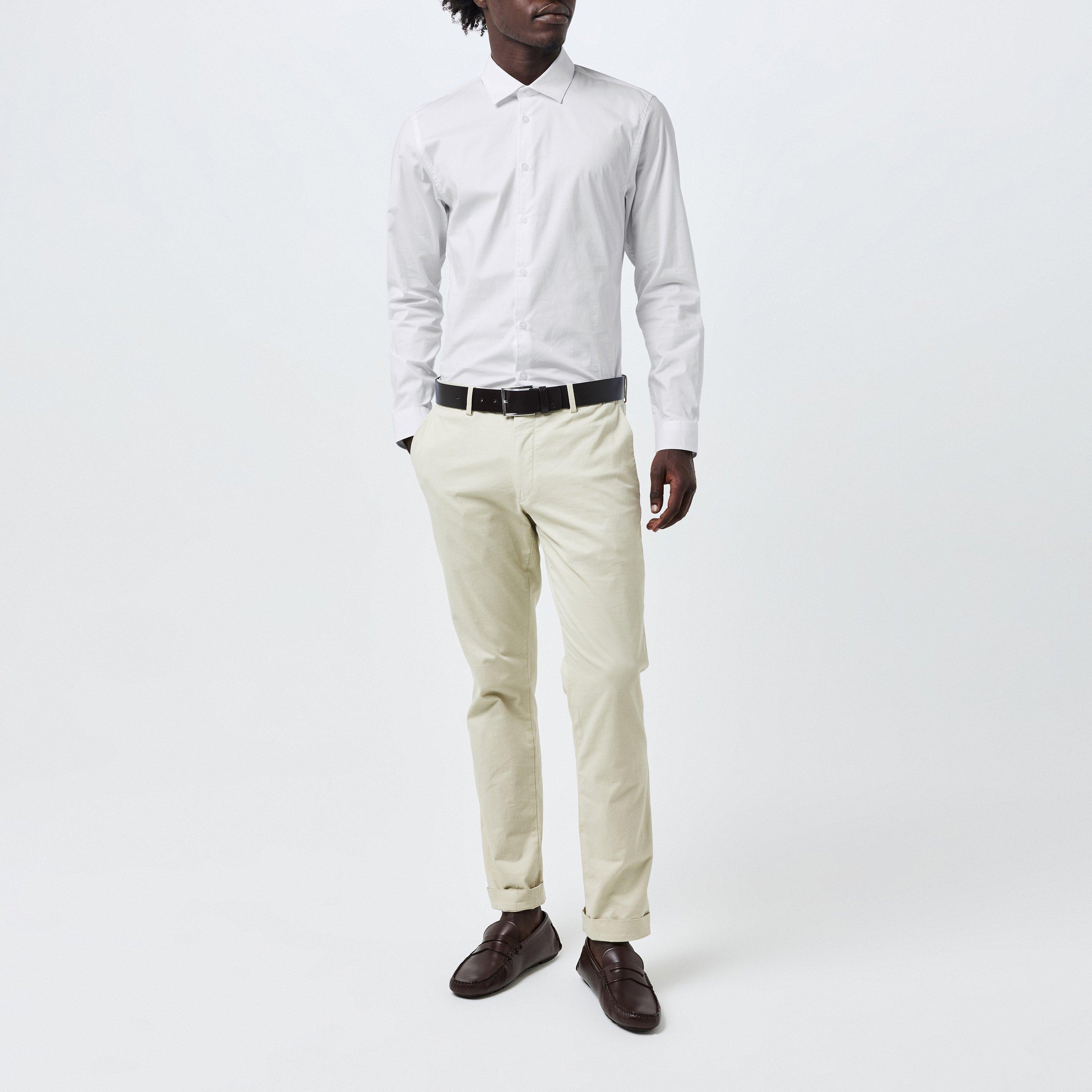 Hvid - Threadbare - Long-Sleeve Plain Shirt - 6