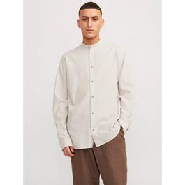 Jack and Jones Long Sleeve Buttoned Linen Shirt