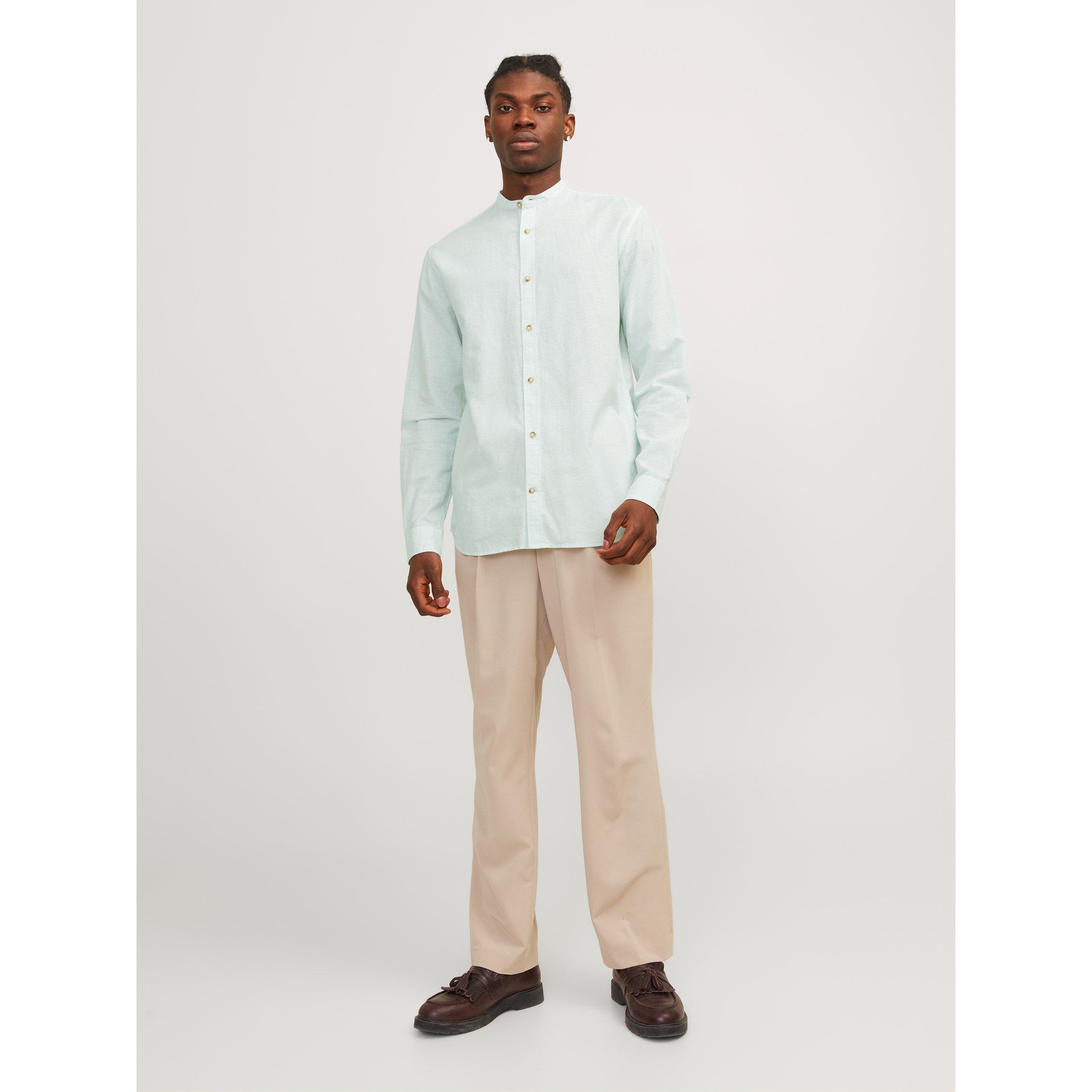 Soothing Sea - Jack and Jones - Men's Long-Sleeve Buttoned Linen Shirt - 2