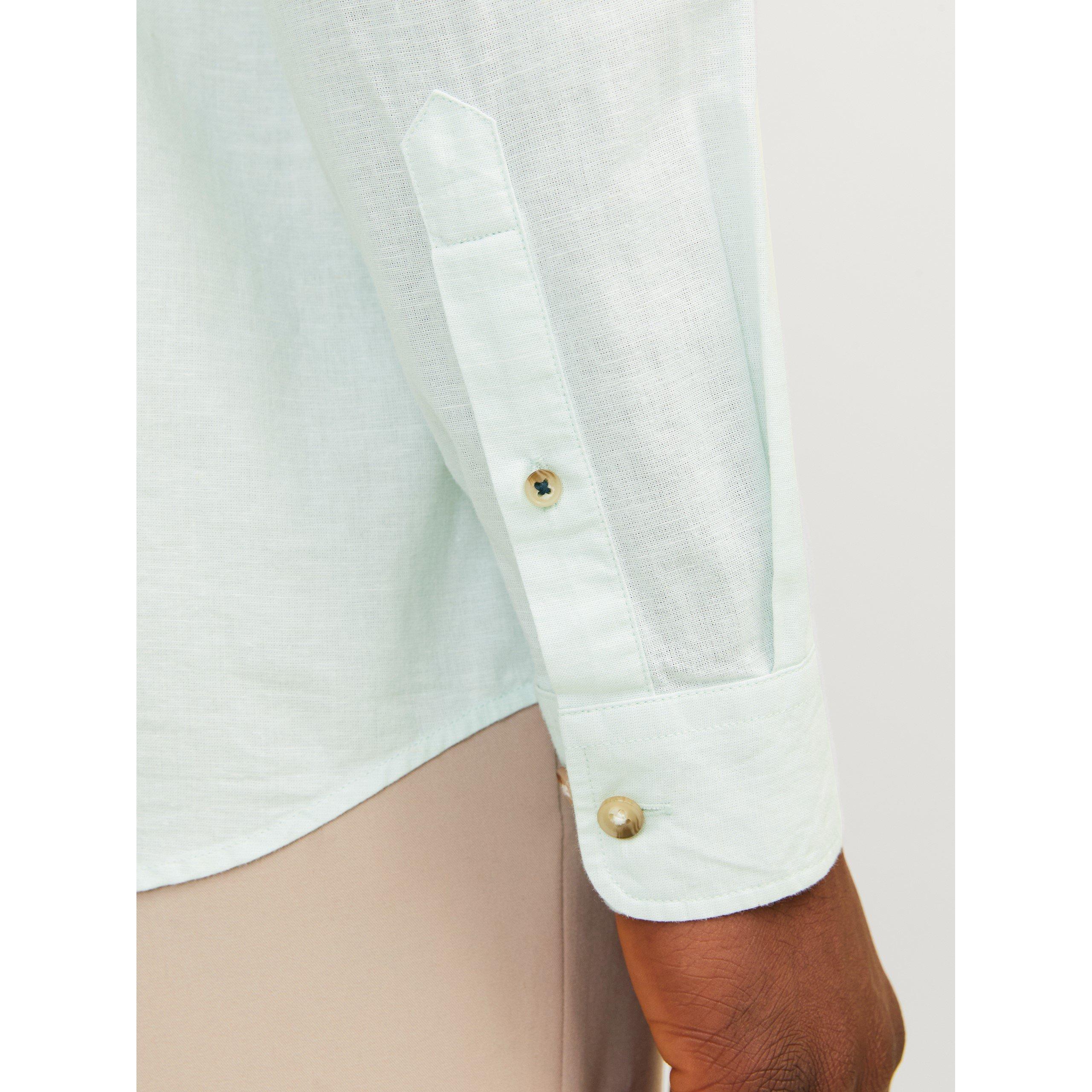 Soothing Sea - Jack and Jones - Men's Long-Sleeve Buttoned Linen Shirt - 4