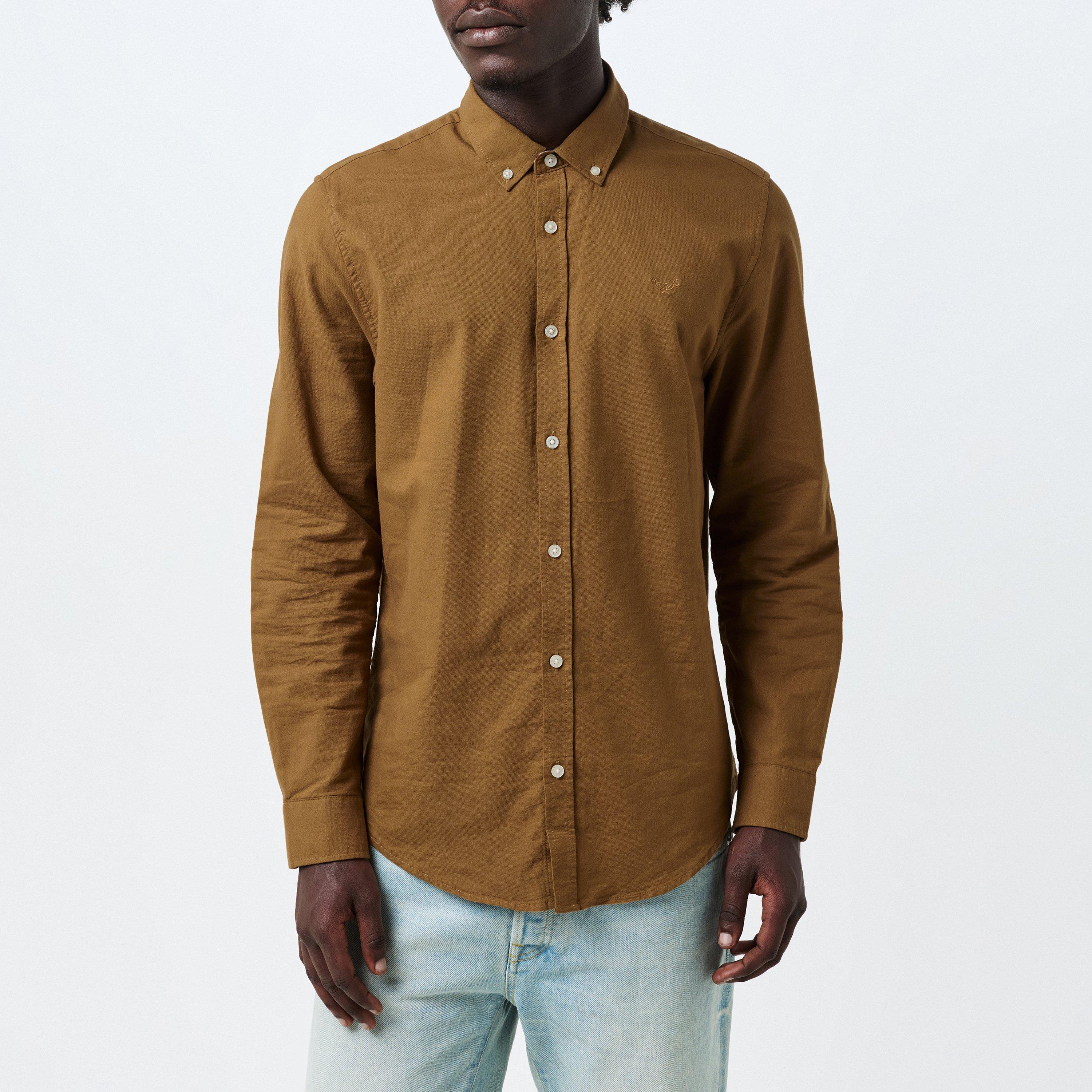 Camel - Threadbare - Long-Sleeve Oxford Shirt - 3