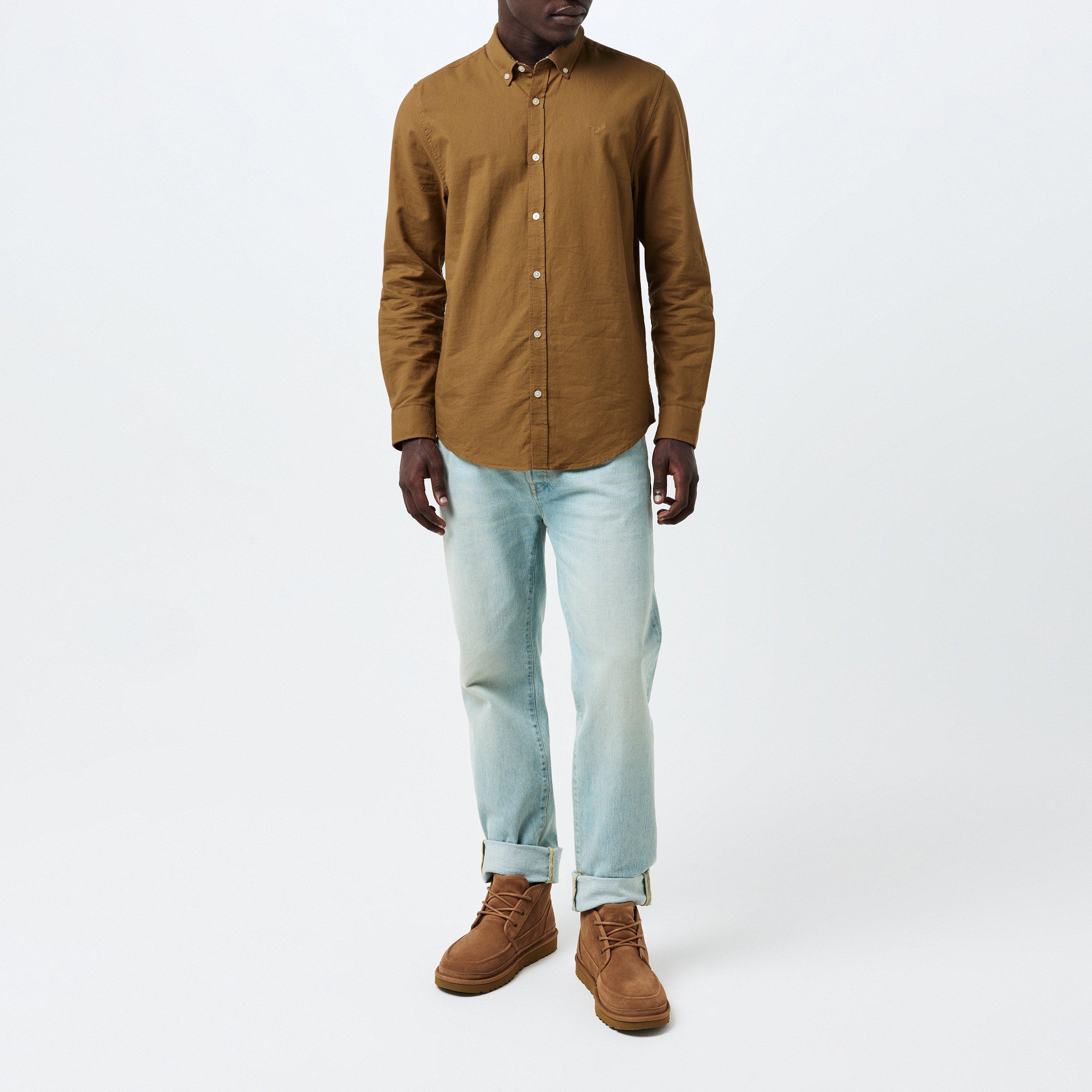 Camel - Threadbare - Long-Sleeve Oxford Shirt - 6