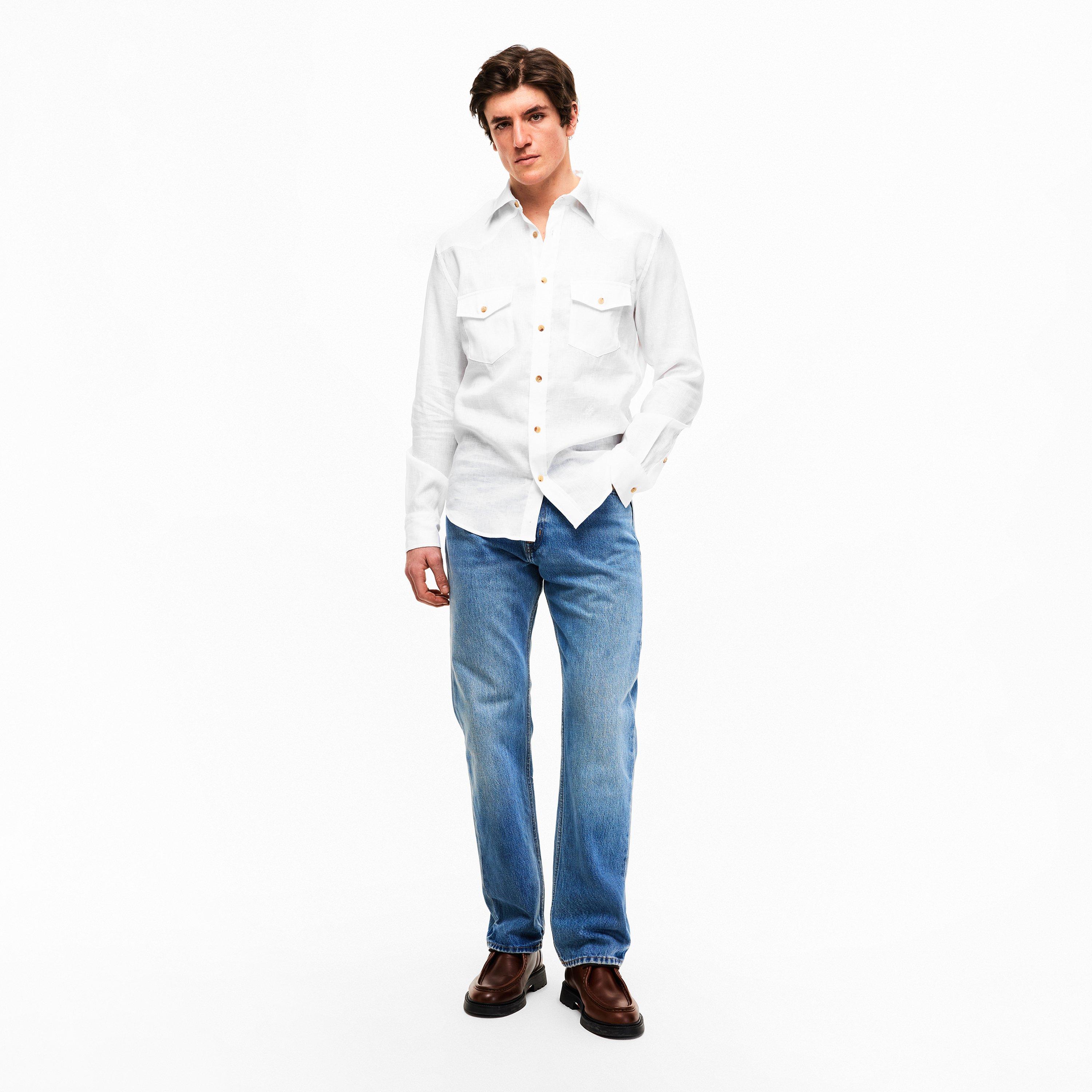 A00 White - Jacob Cohen - Jacob Western Linen Sn62 - 6