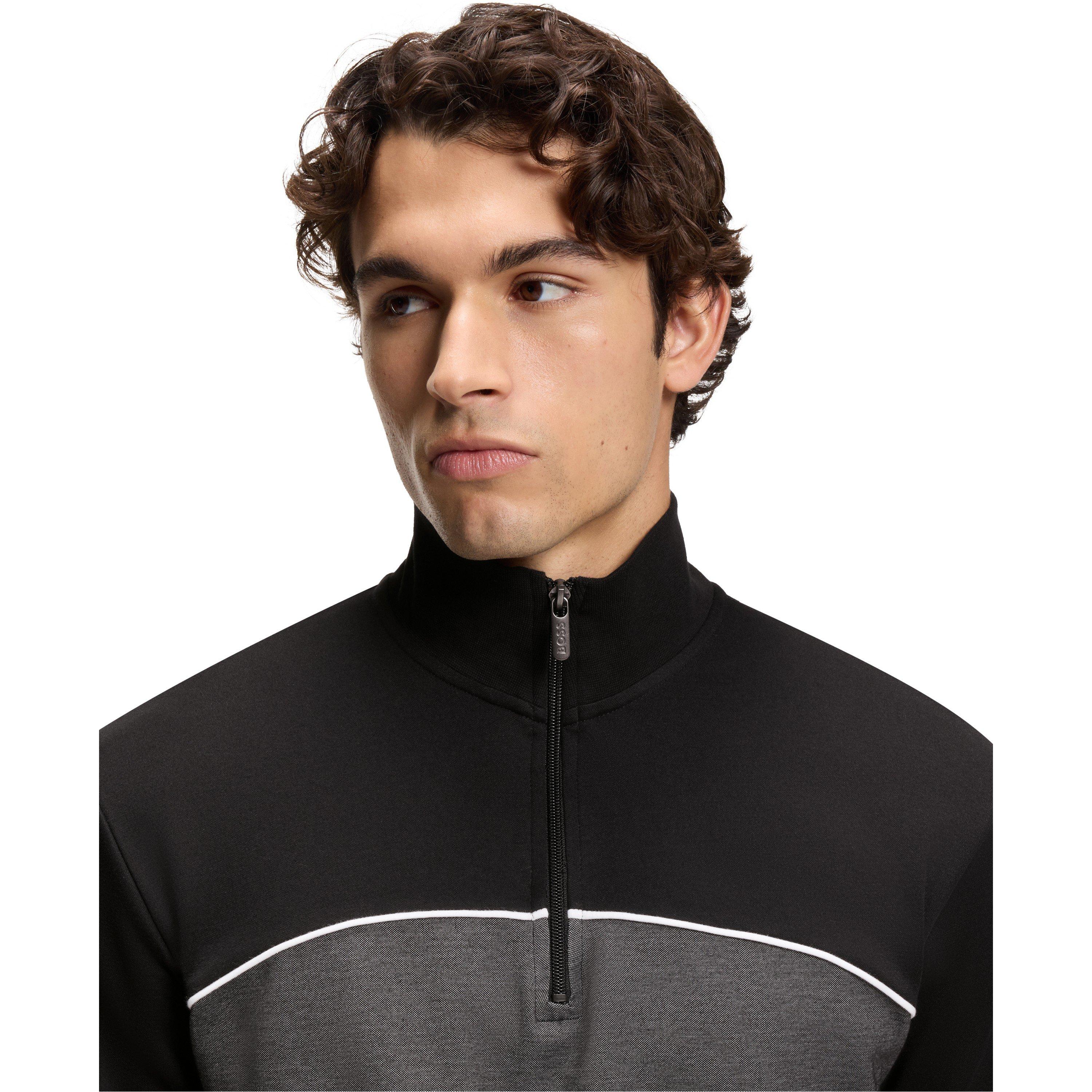 Black - Boss - Men's Quarter-Zip Fleece - 4