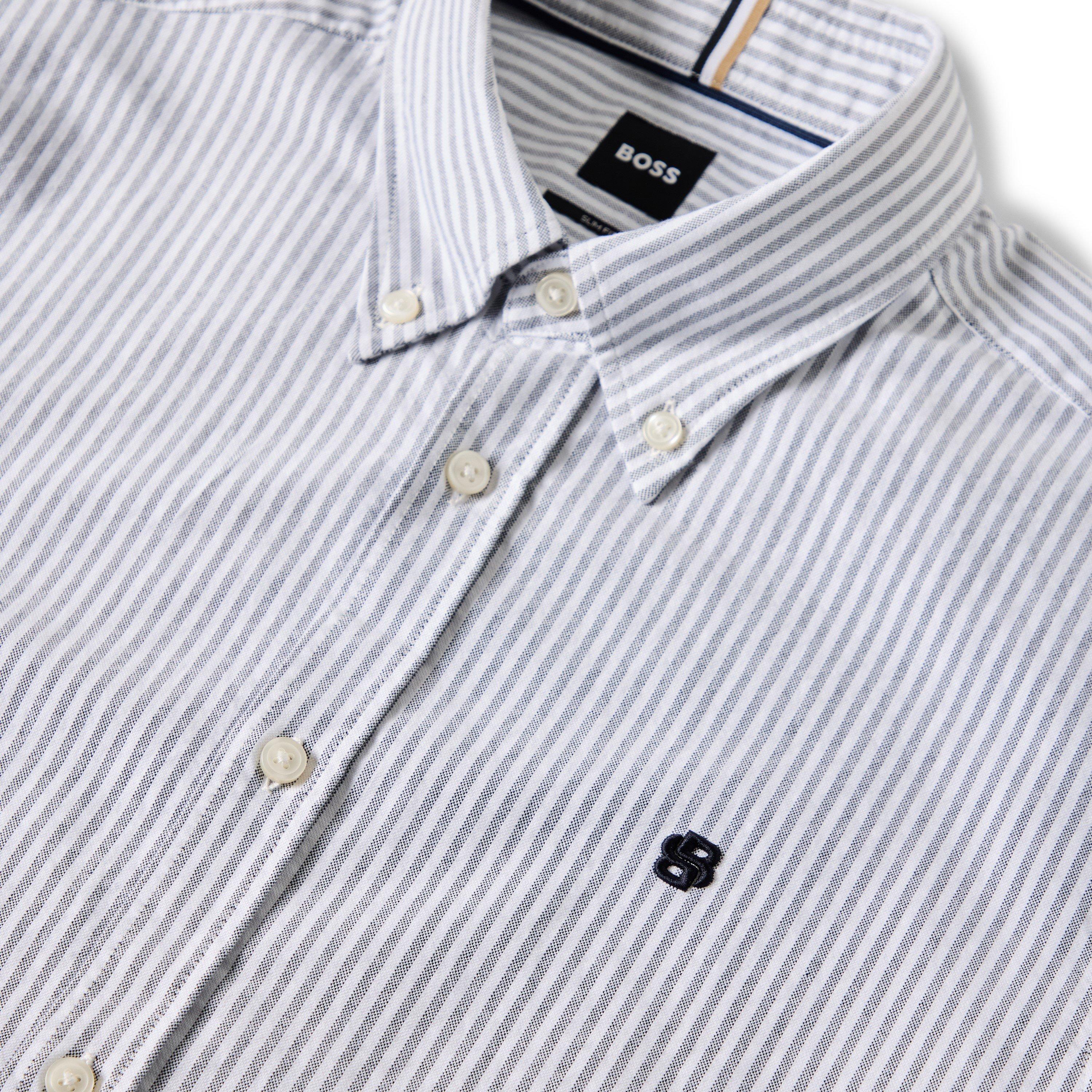 Dark Blue - Boss - Boss H-Roan-Bd-E-C1-253 10261880 01 Oxford Shirt Mens - 3