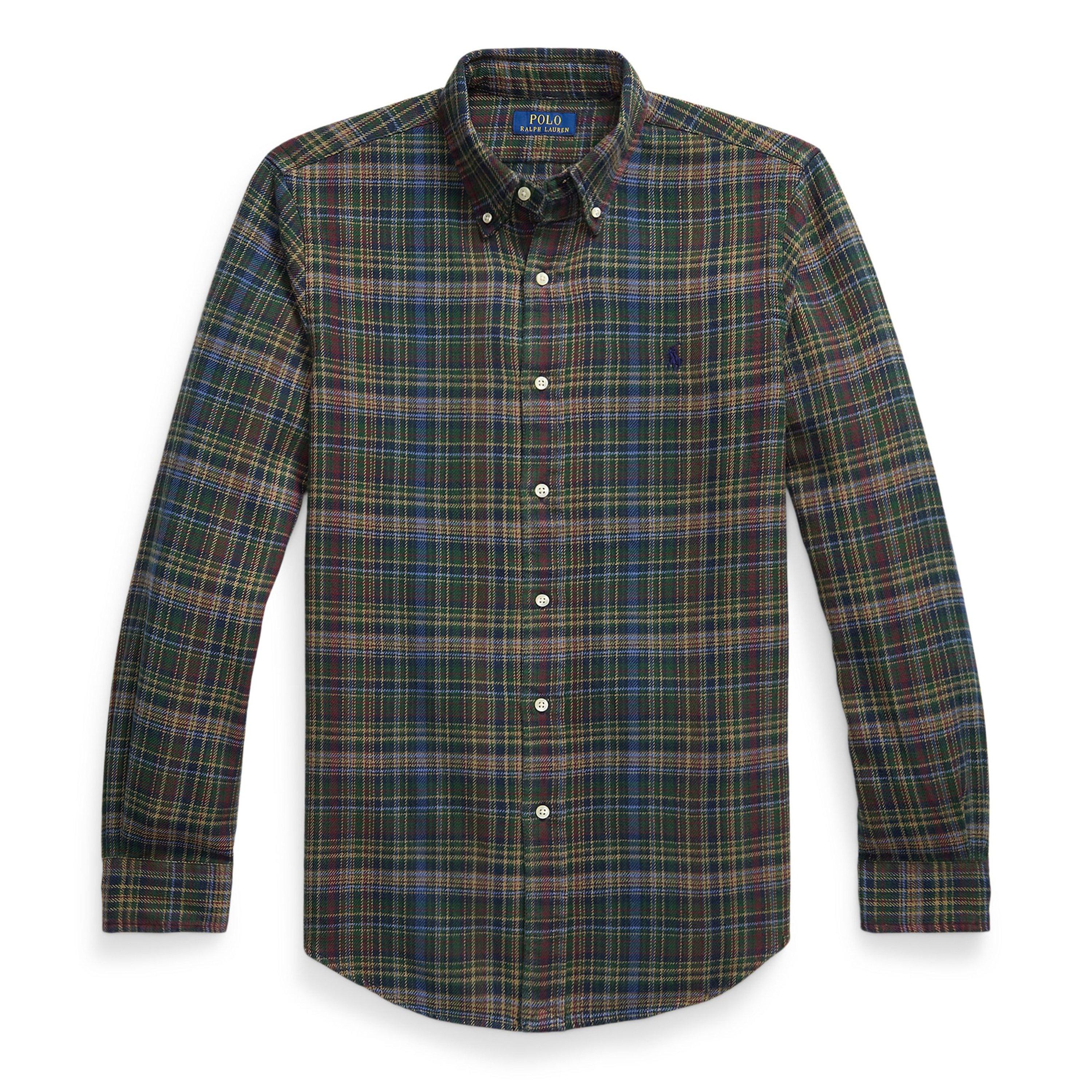 Pine Navy Multi - Polo Ralph Lauren - Men's Long Sleeve Brushed Flannel Patterned Shirt - 1