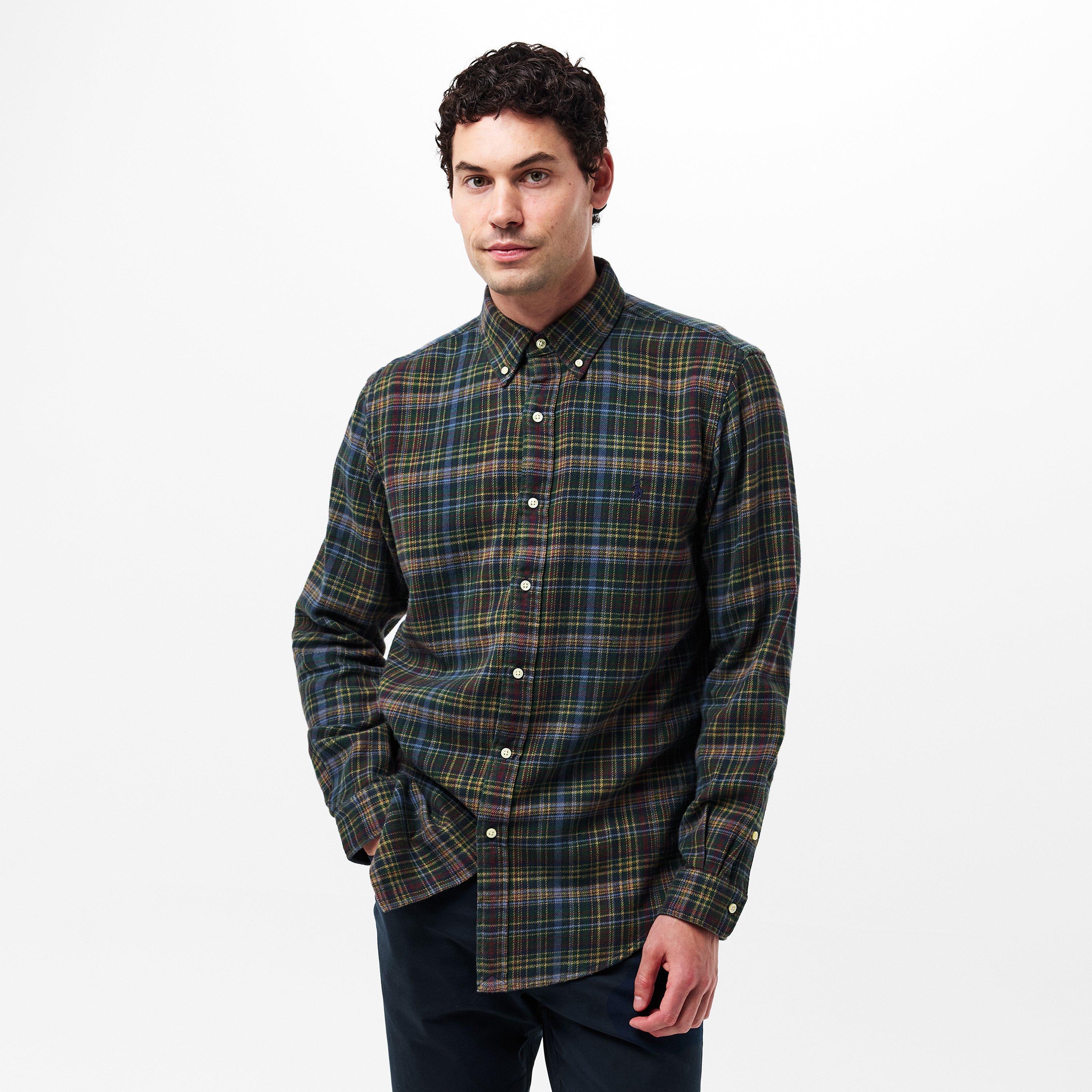 Pine Navy Multi - Polo Ralph Lauren - Men's Brushed Flannel Long-Sleeve Patterned Shirt - 3