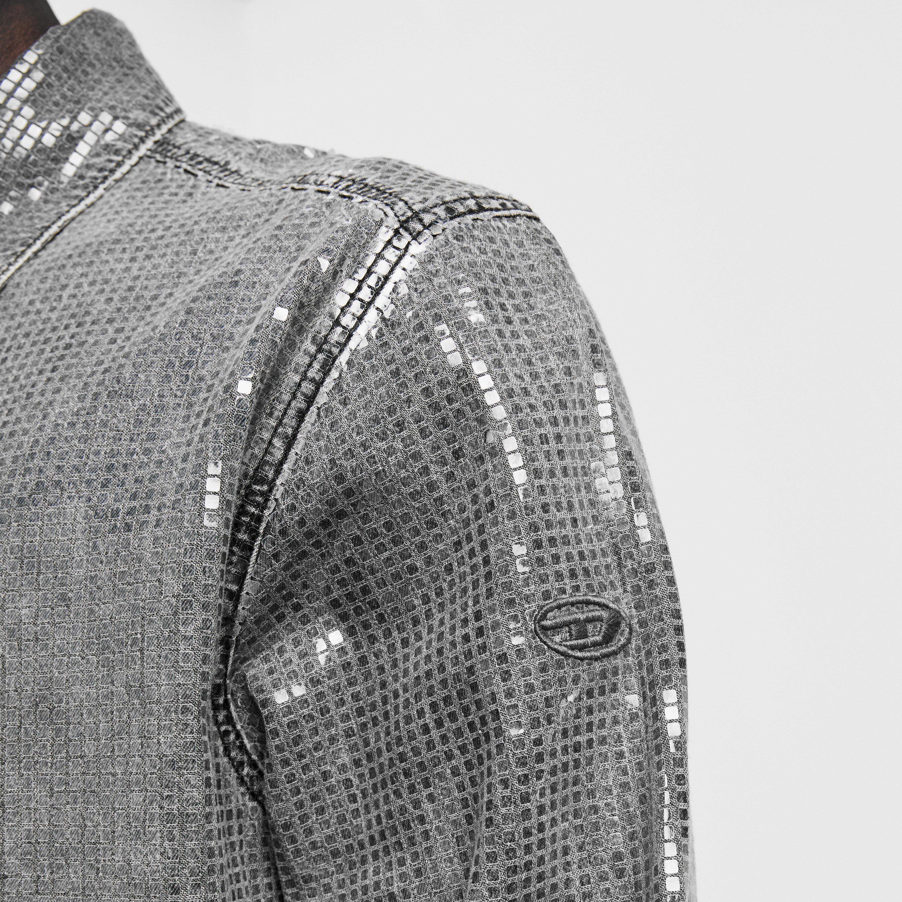 Black/Grey Denm - Diesel - Men's Long-Sleeve Plain Shirt - 5