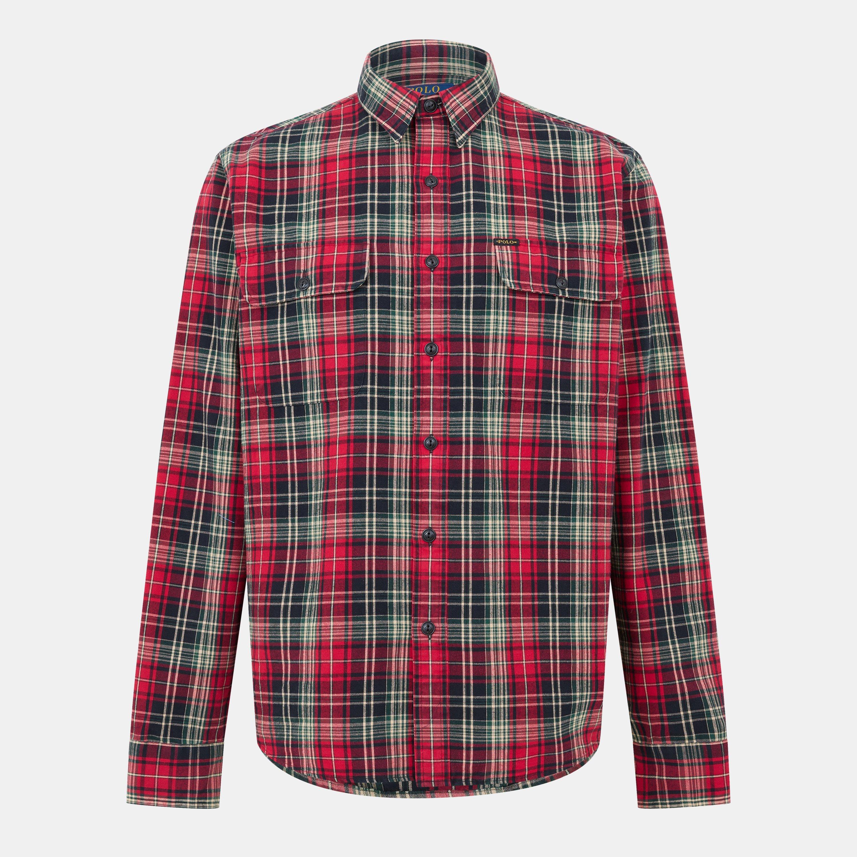 Red/Black Multi - Polo Ralph Lauren - Men's Long Sleeve Flannel Shirt - 1