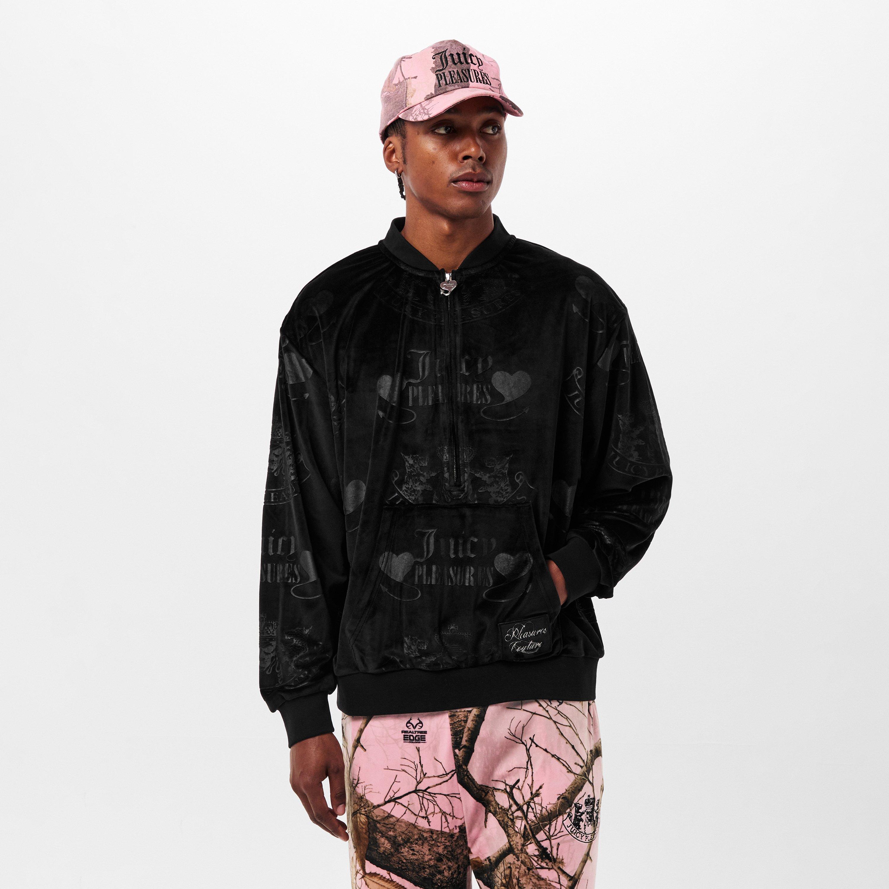 Black - Pleasures - X Juicy Couture Crest Velour Quarter Zip - 3