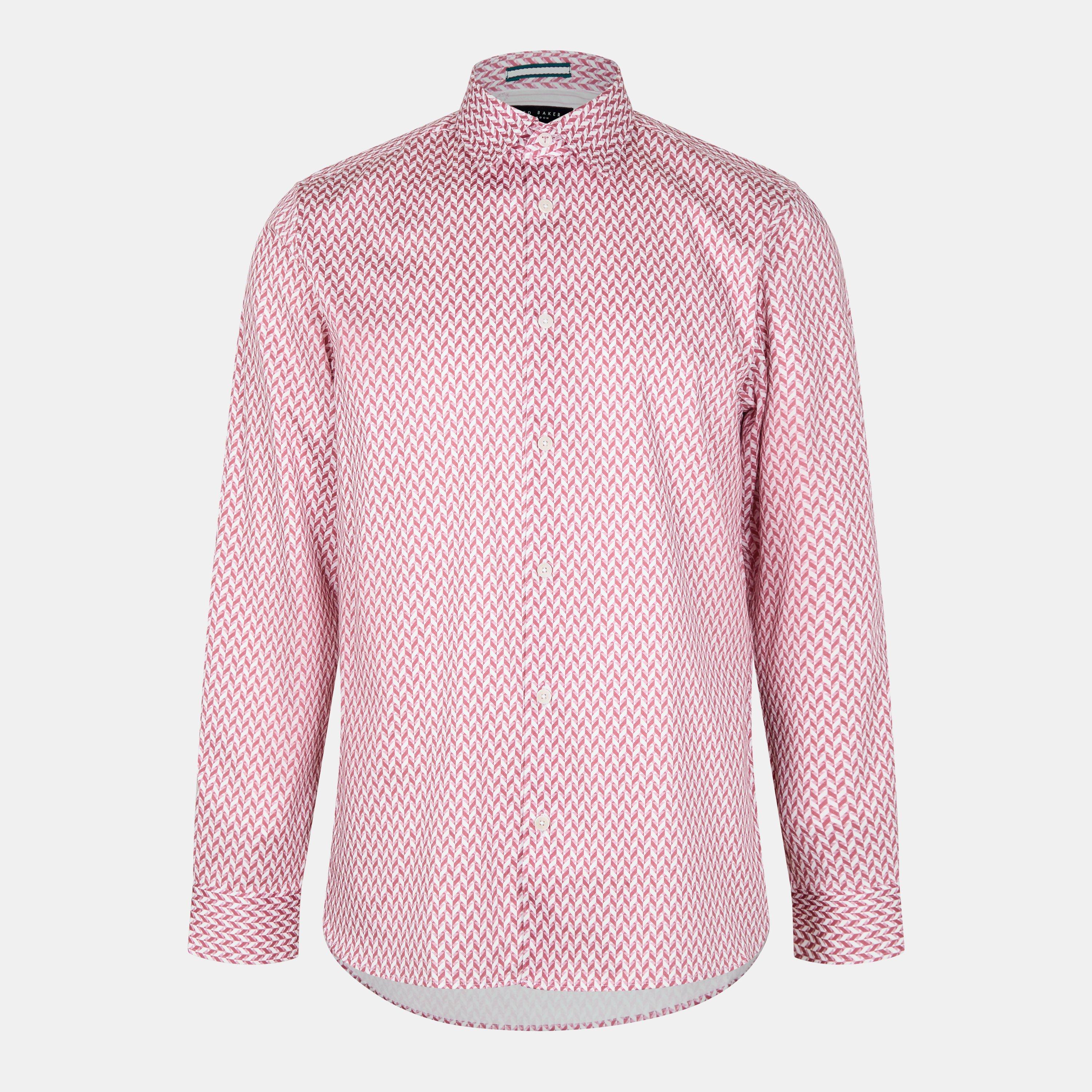 Rosa medio - Ted Baker - Geo Print Long-Sleeve Shirt - 1
