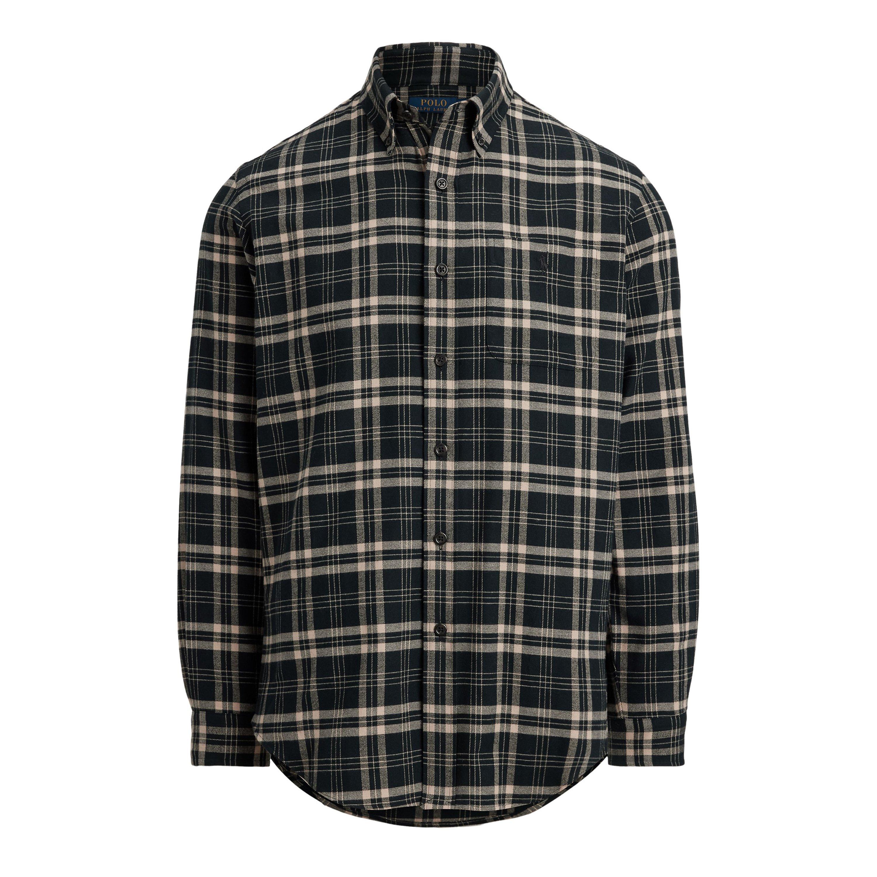 Polo Black - Polo Ralph Lauren - Men's Brushed Check Flannel Long Sleeve Shirt - 1