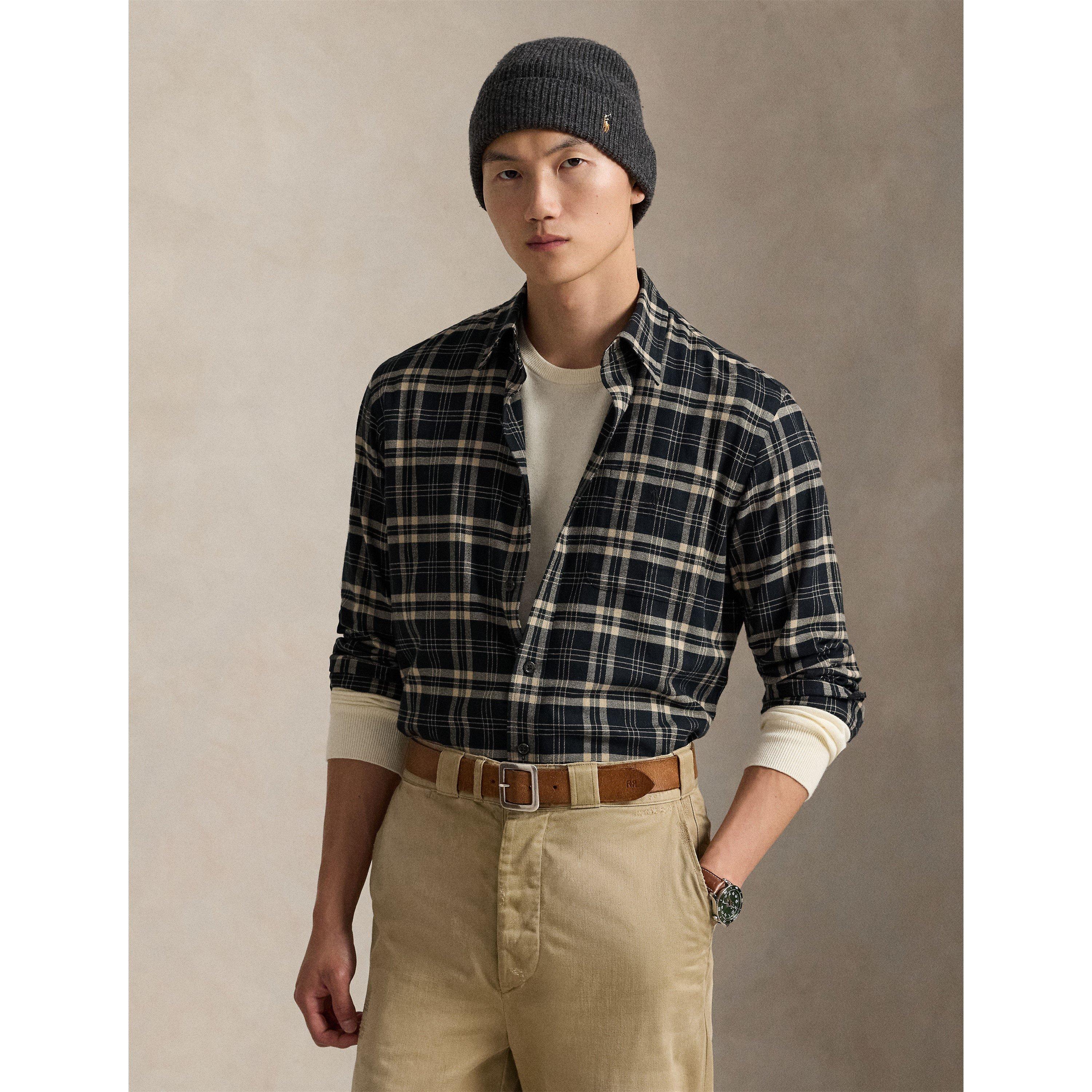 Polo Black - Polo Ralph Lauren - Men's Brushed Check Flannel Long Sleeve Shirt - 3