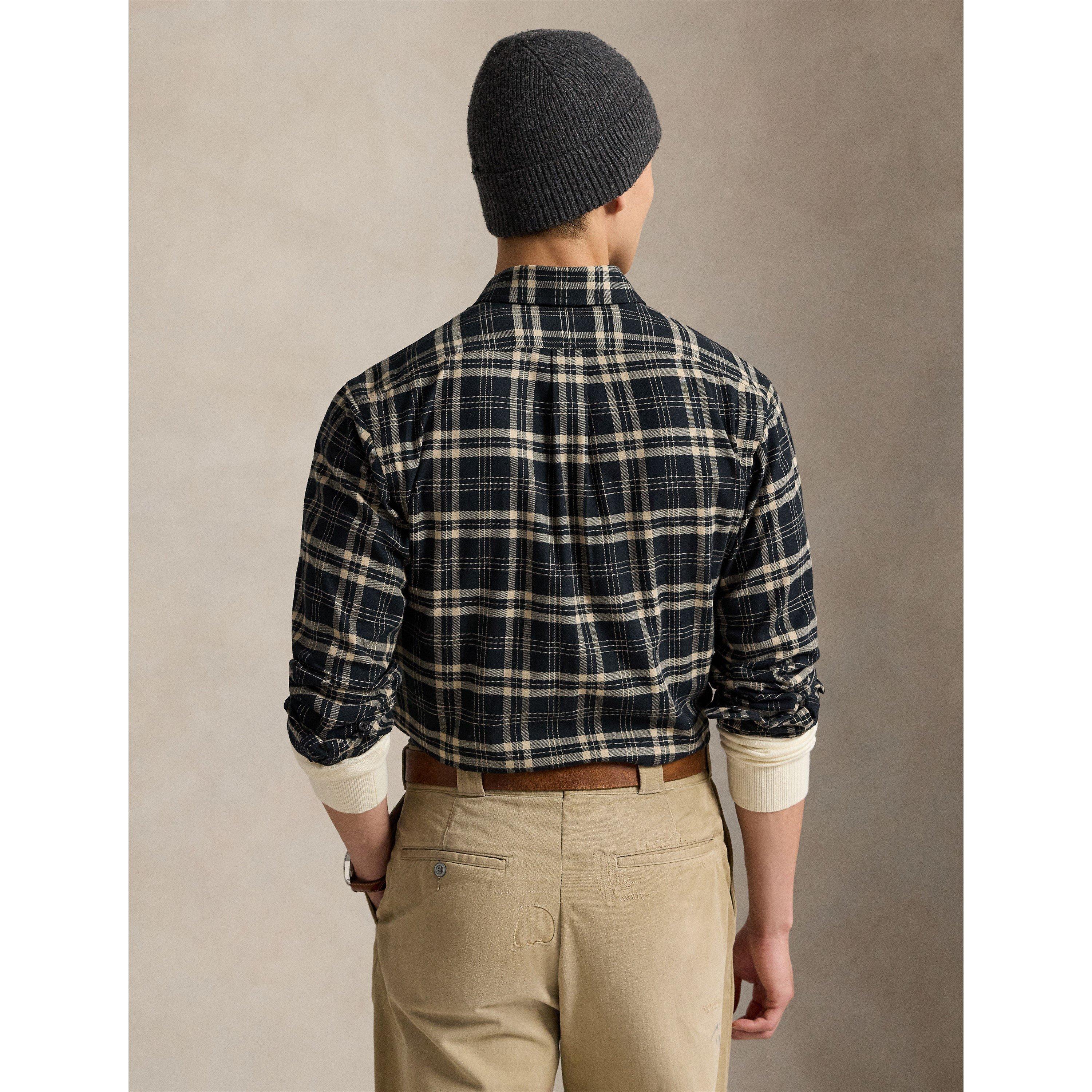 Polo Black - Polo Ralph Lauren - Men's Brushed Check Flannel Long Sleeve Shirt - 4