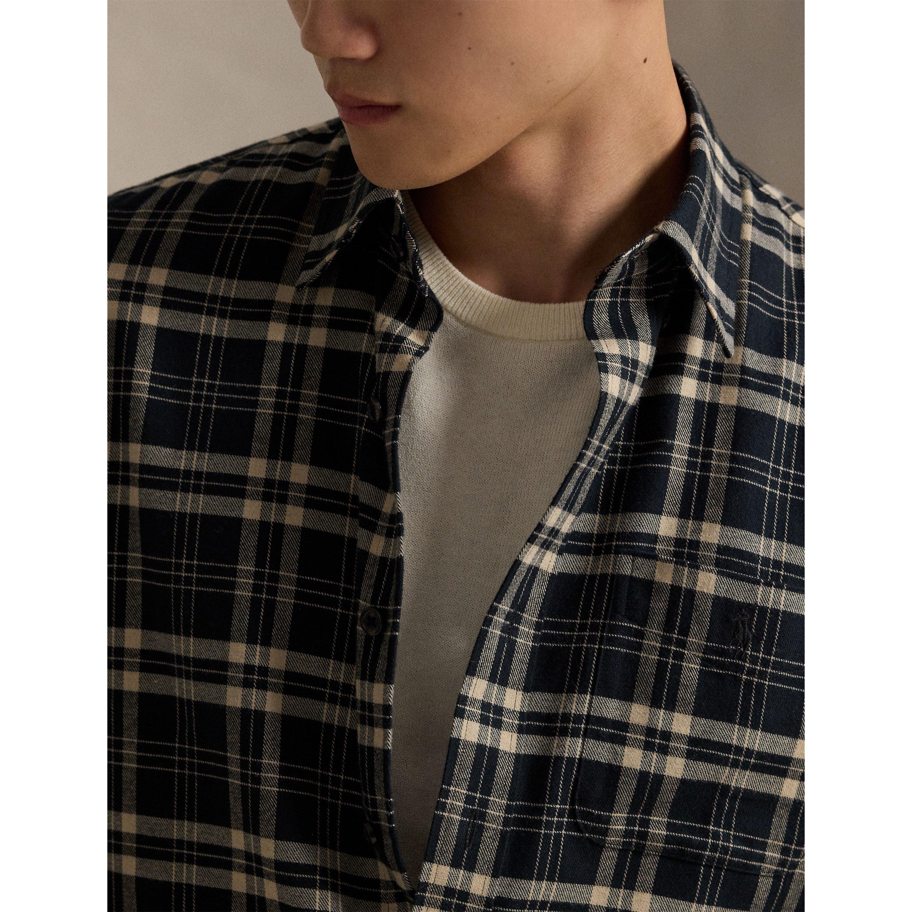 Polo Black - Polo Ralph Lauren - Men's Brushed Check Flannel Long Sleeve Shirt - 5