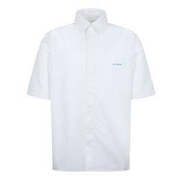 Off White Quarter Length Sleeve Shirt