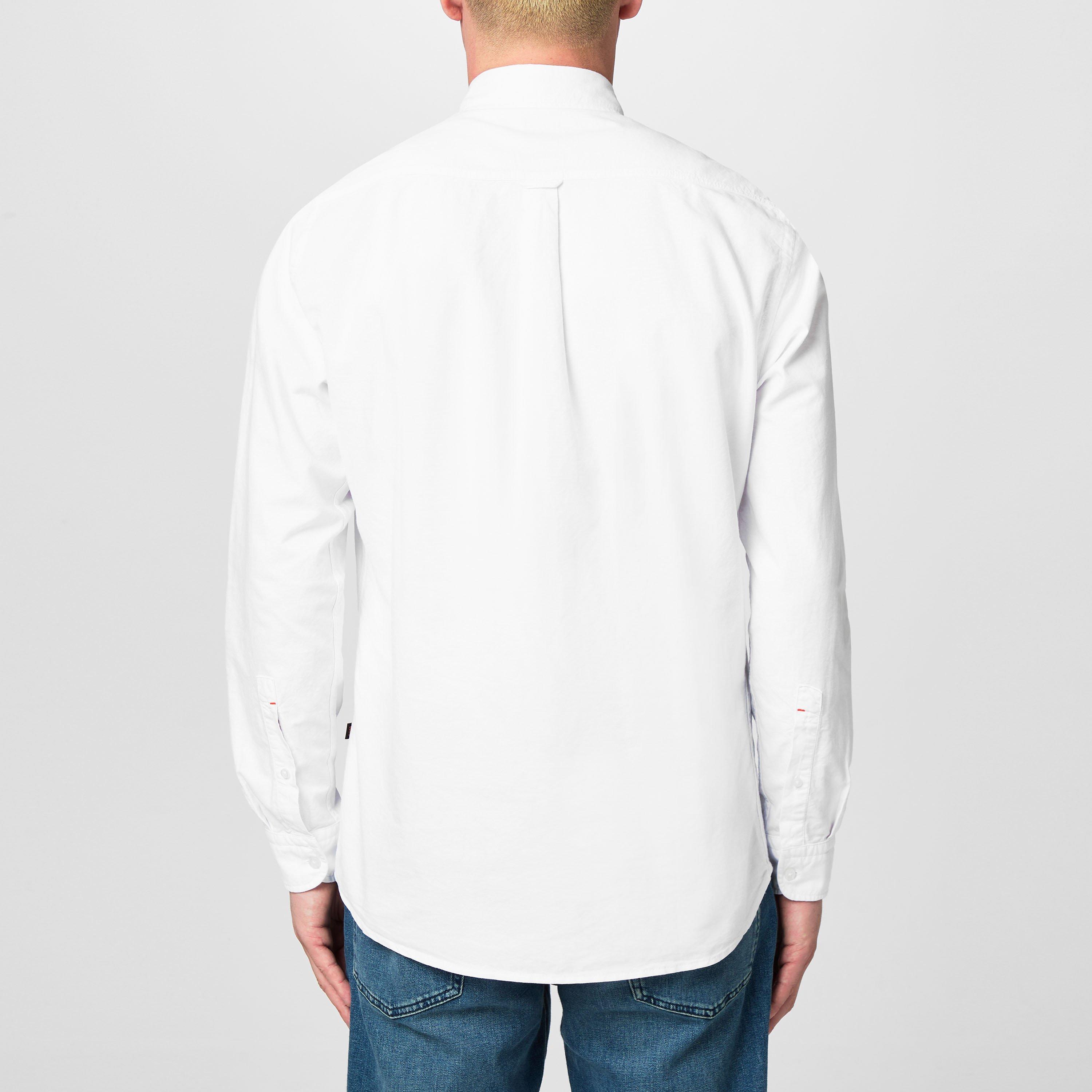 White 100 - Boss - Men's Rickert Oxford Shirt, Classic Style - 4