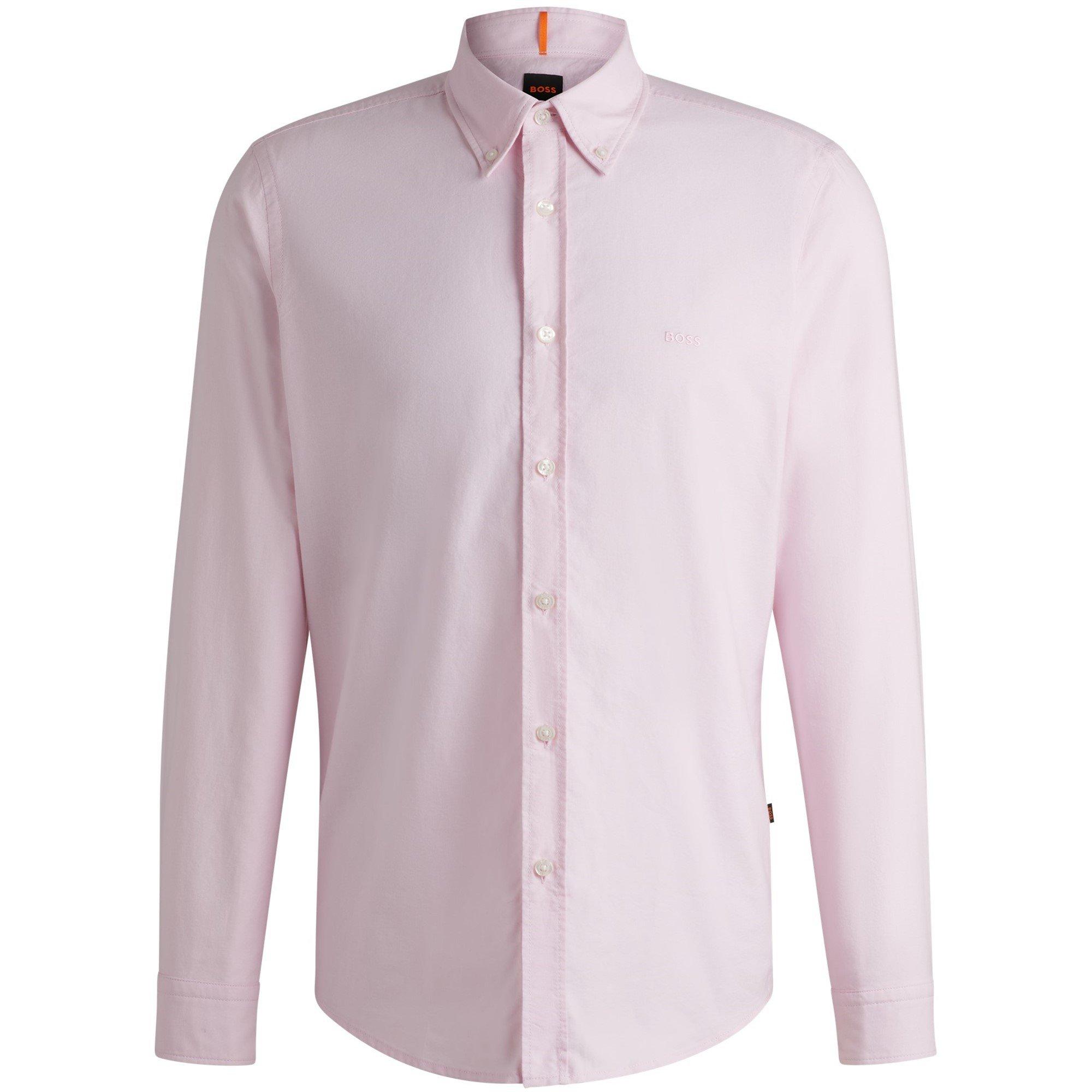 Boss Men's Rickert Oxford Shirt, Classic Style - Pink 682 - XL