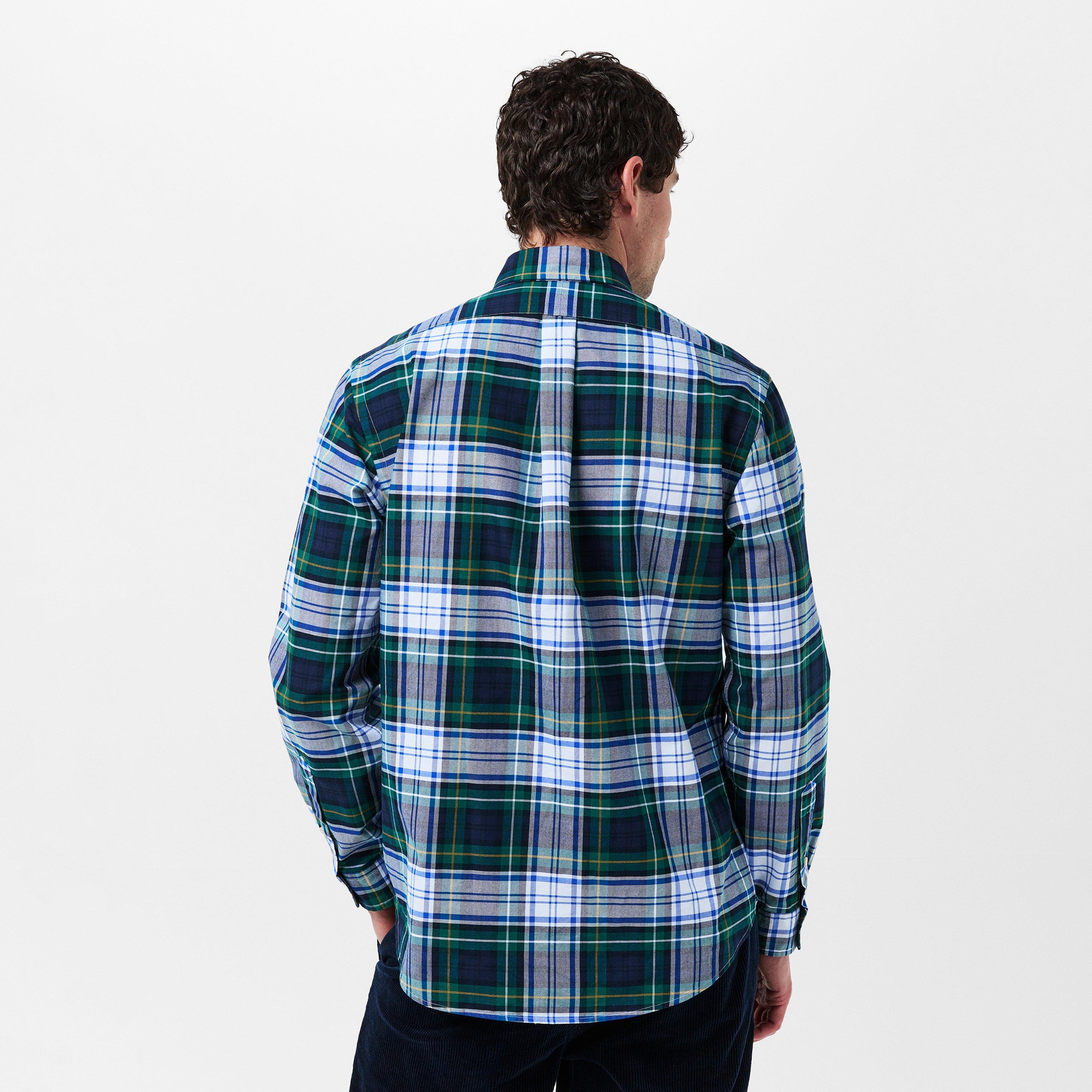 Green/Blu Multi - Polo Ralph Lauren - Men's Check Oxford Long-Sleeve Patterned Shirt - 4