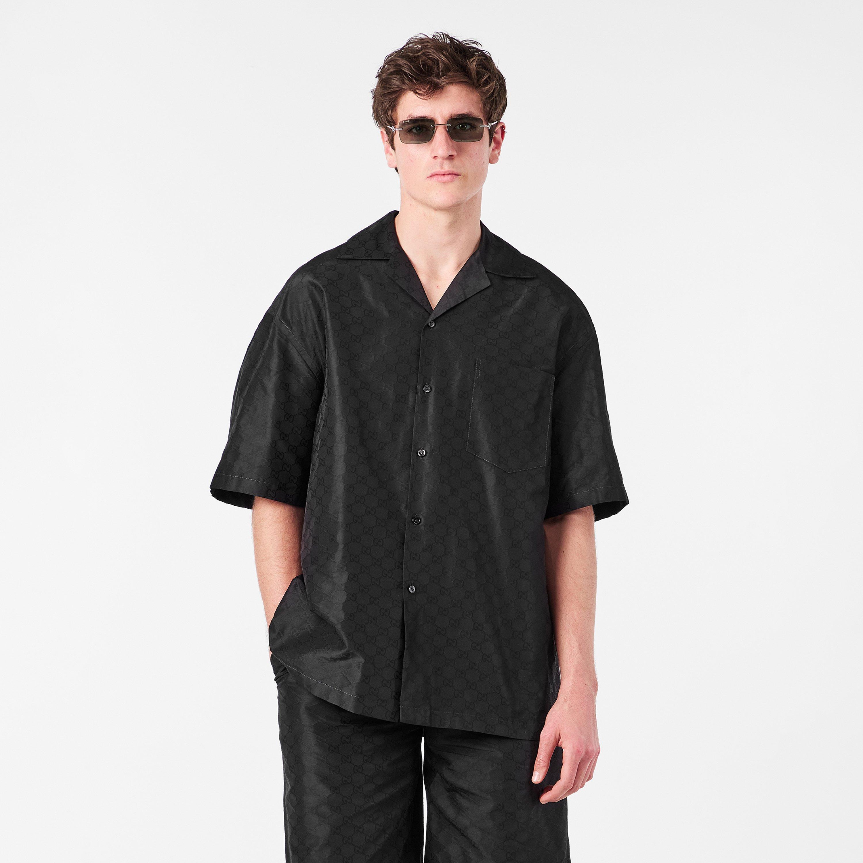 Black - Gucci - GG Faille Shirt - 3