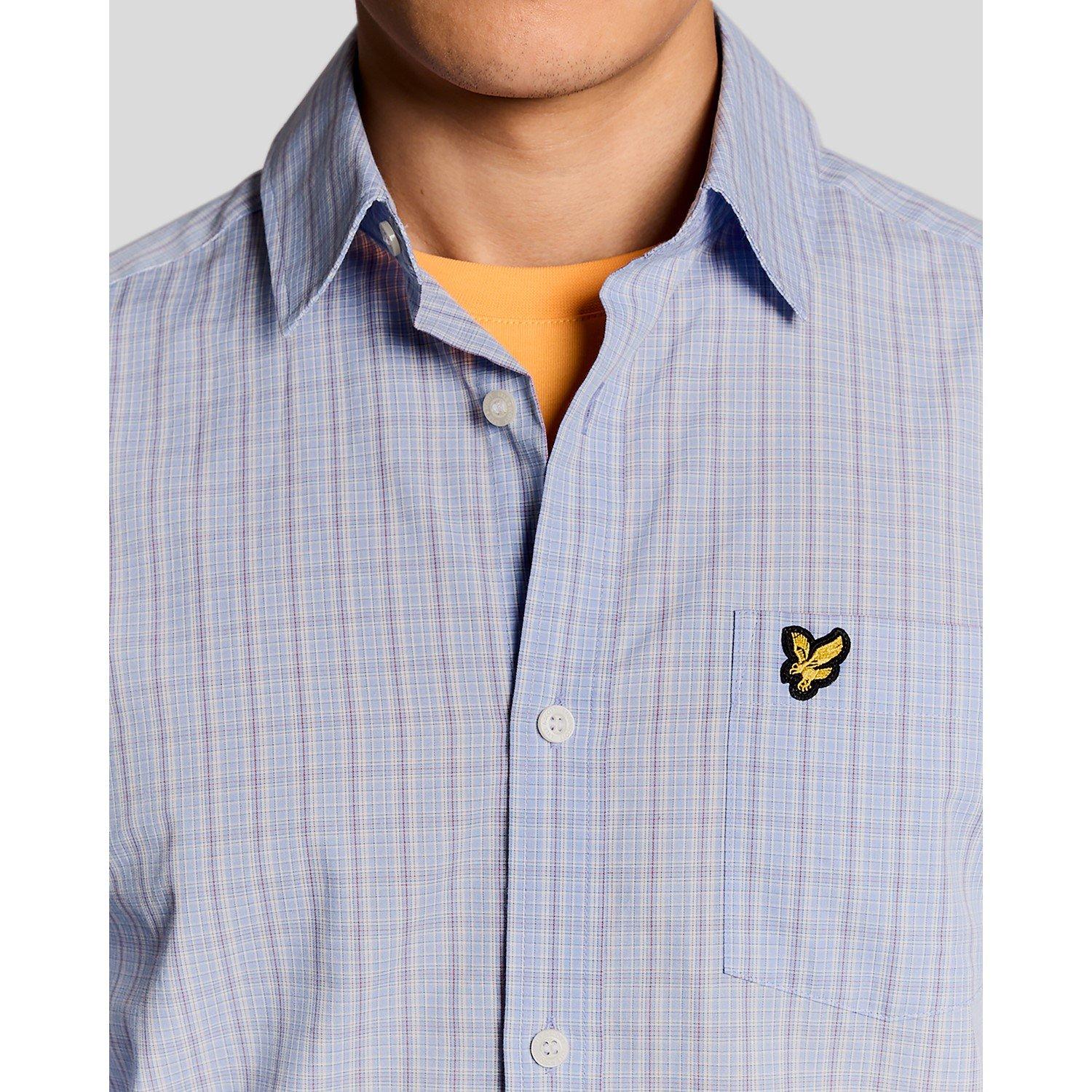 Chalk Blue W444 - Lyle and Scott - Lyle Check LS Shirt Sn62 - 4