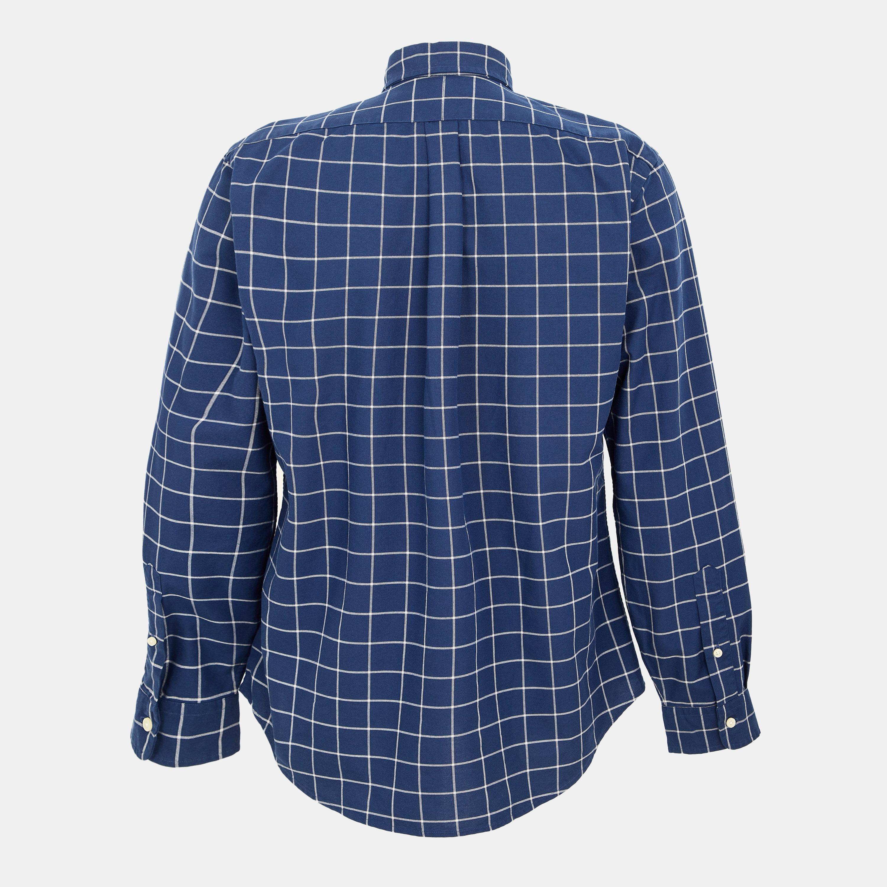 Navy/White - Polo Ralph Lauren - Men's Long Sleeve Patterned Shirt - 2