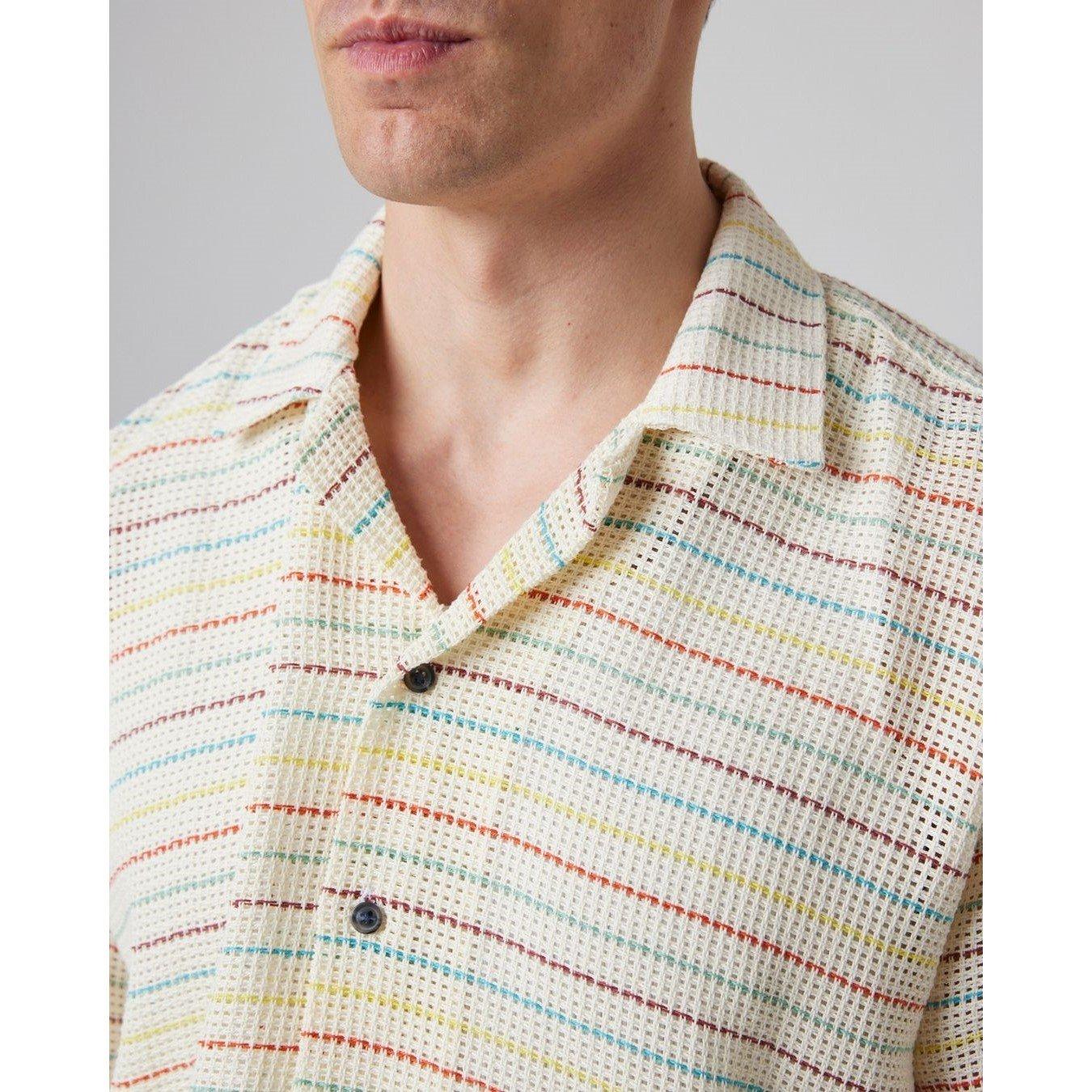 Sunset Stripe - Peregrine - Perigri Quay Cuban Collar Shirt - 4