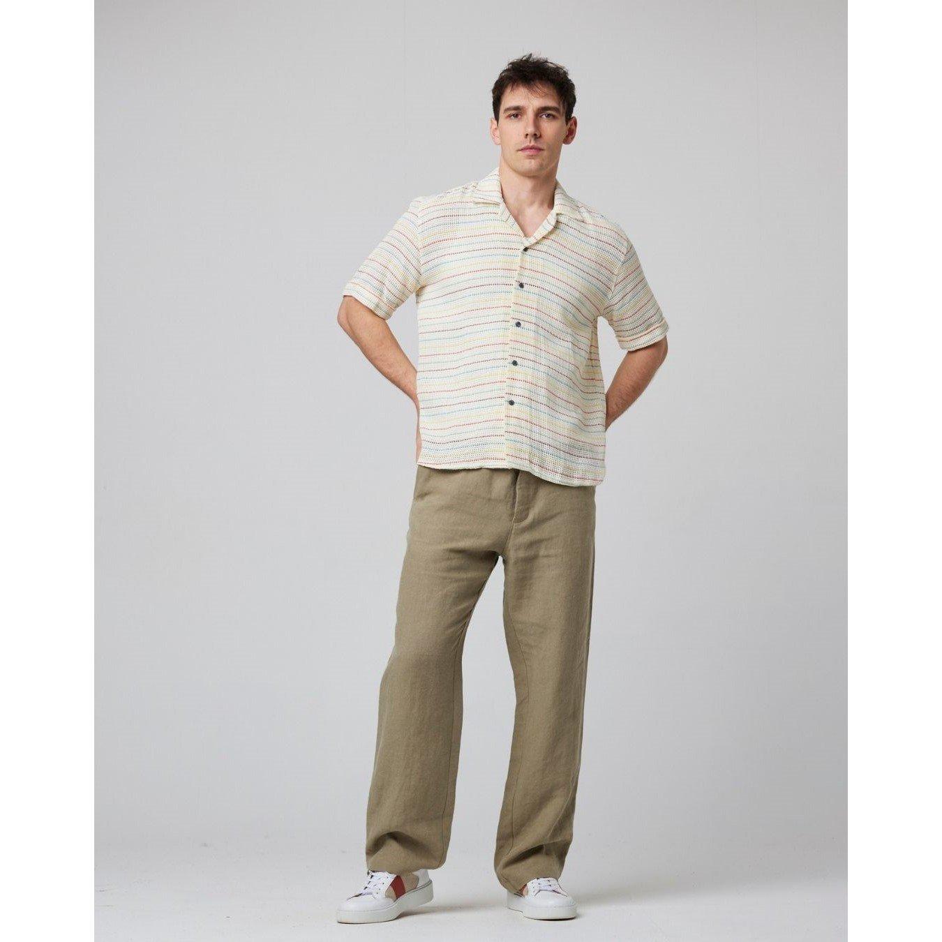 Sunset Stripe - Peregrine - Perigri Quay Cuban Collar Shirt - 5