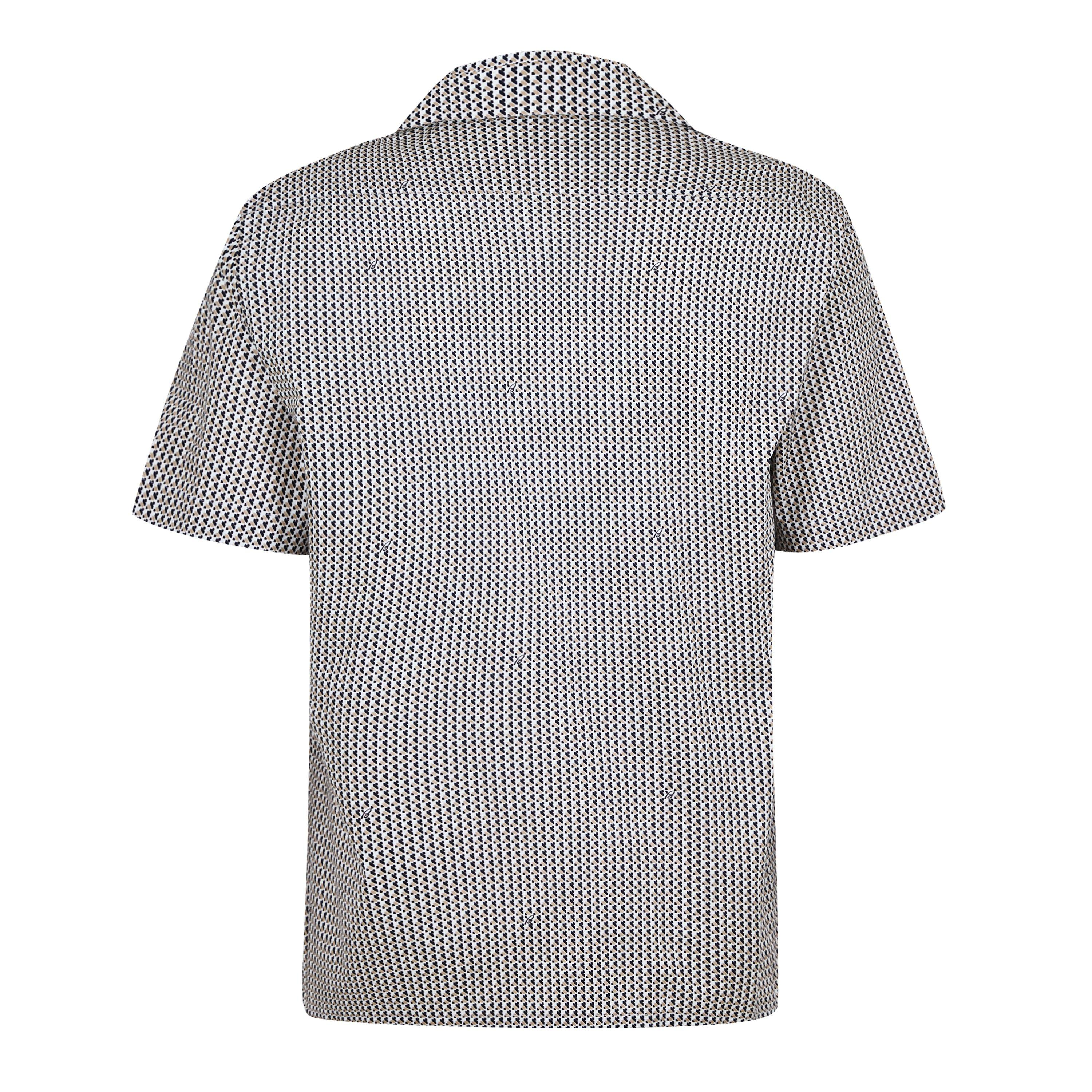 Sand/White - Brioni - Patterned Cuban Shirt - 2