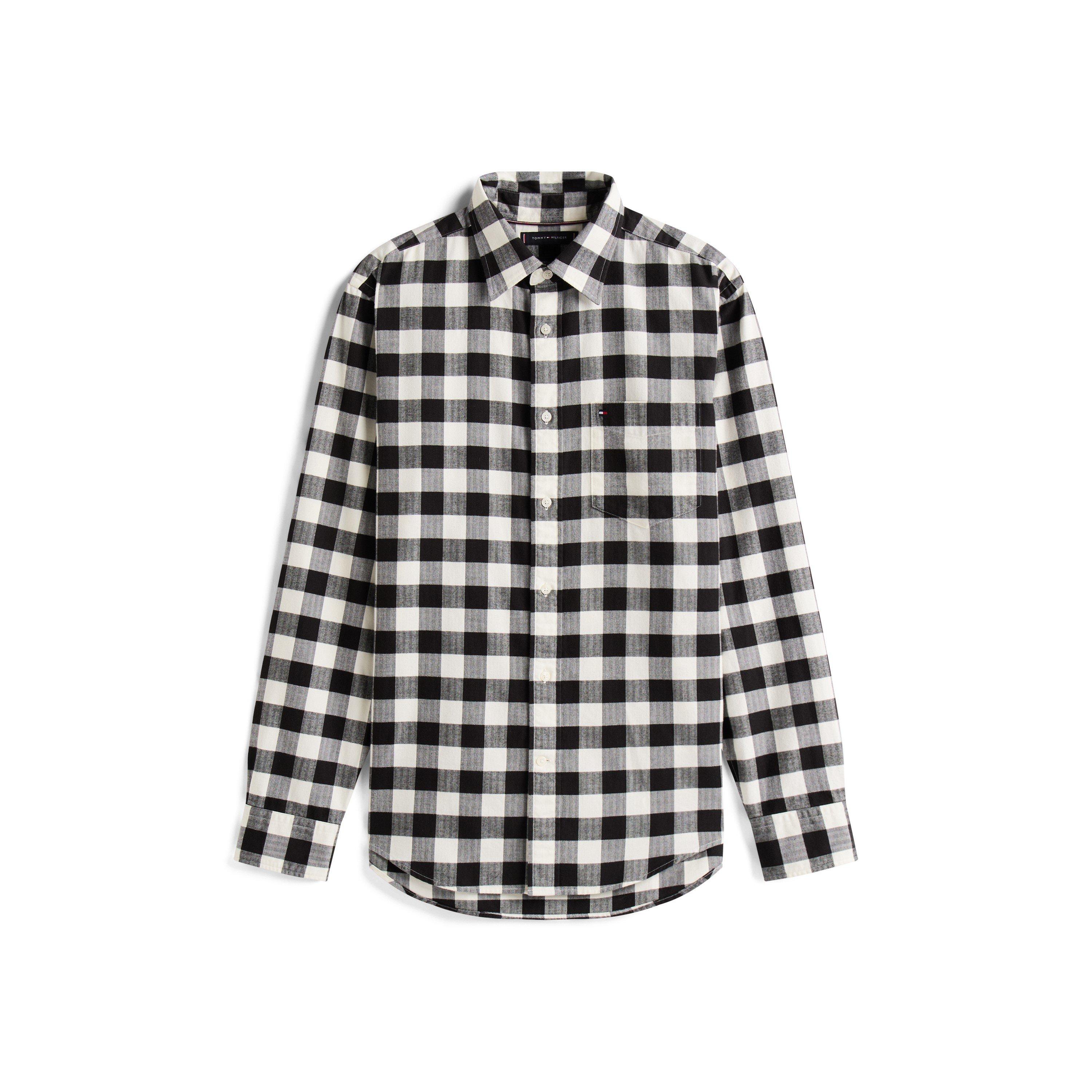 Tommy Hilfiger Men's Buffalo Check Long Sleeve Shirt - Black 0MD - L
