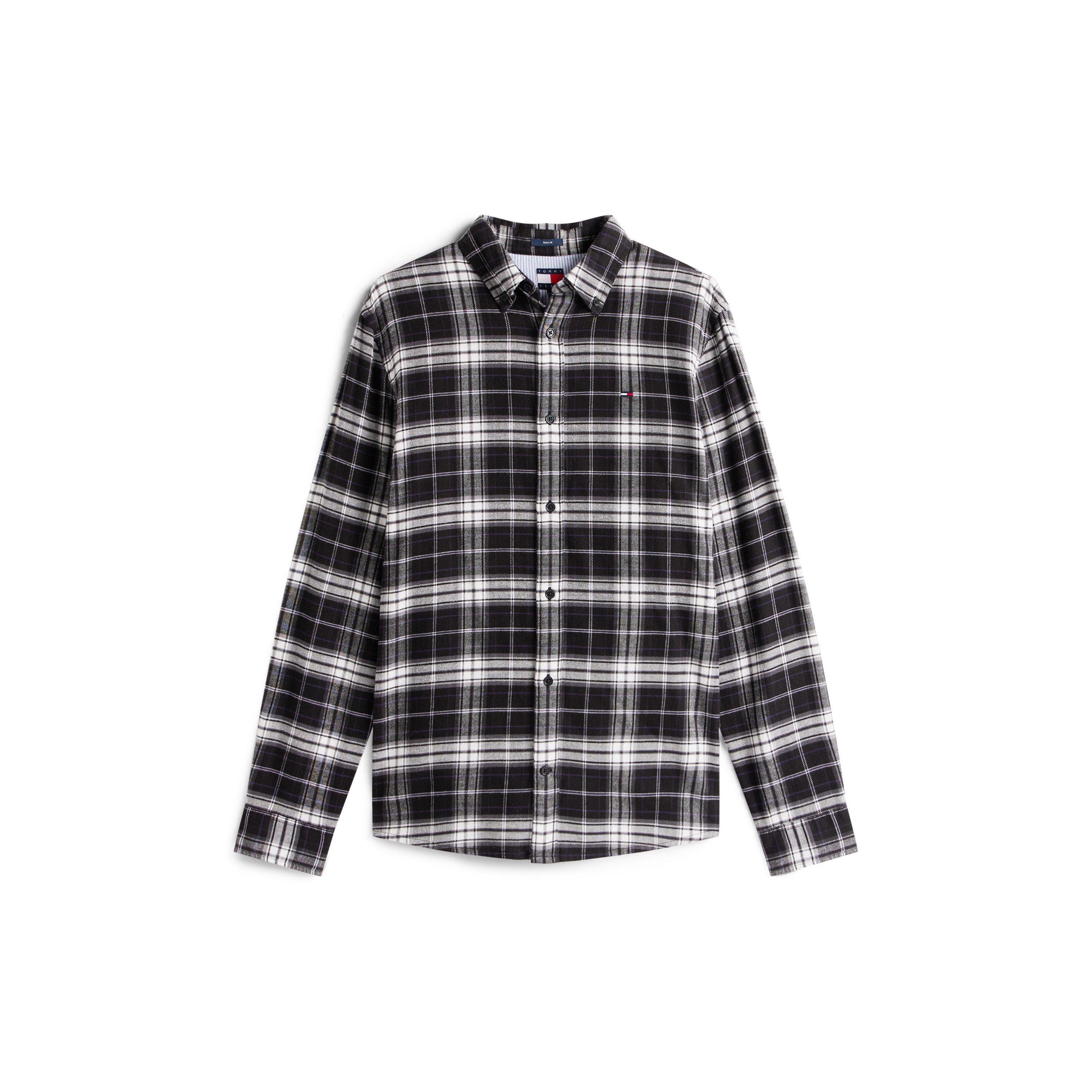 Tommy Jeans Men's Tj Flannel Long Sleeve Patterned Shirt - Black Check - XL