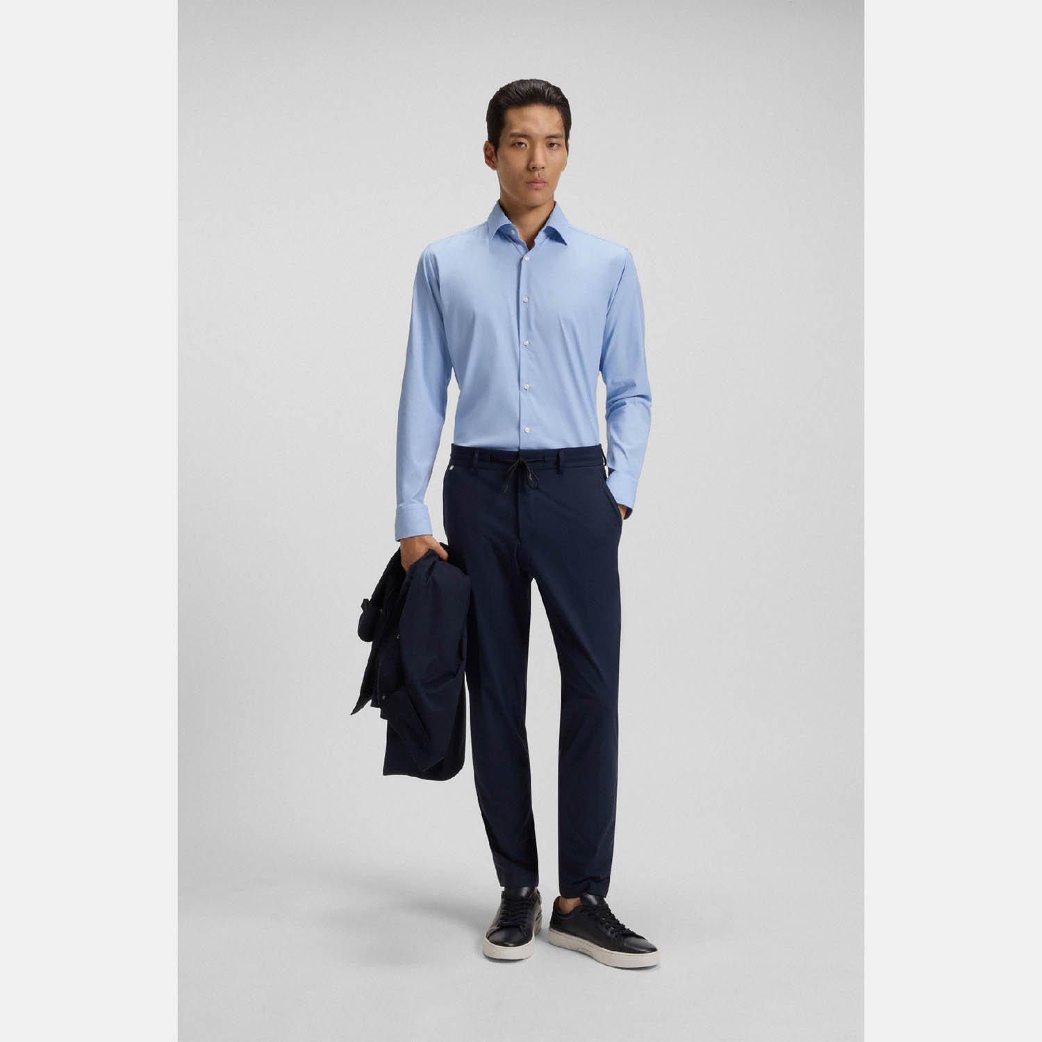 Pastel Blue - Boss - Boss P-Hank-Kent-C1-222 10241343 02 Oxford Shirt Mens - 4