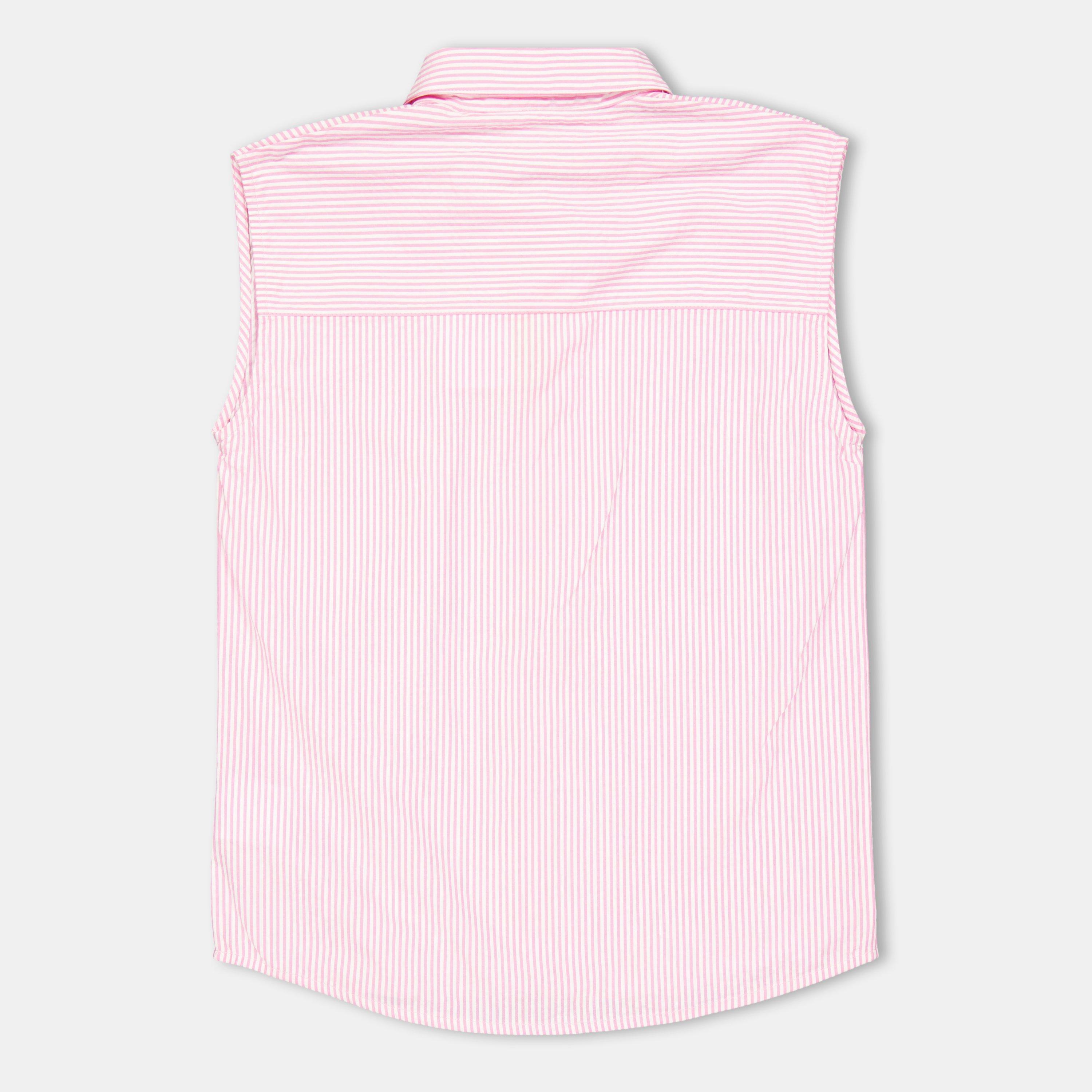 Pink - Off White - Kids Long-Sleeve Dress Shirt - 2