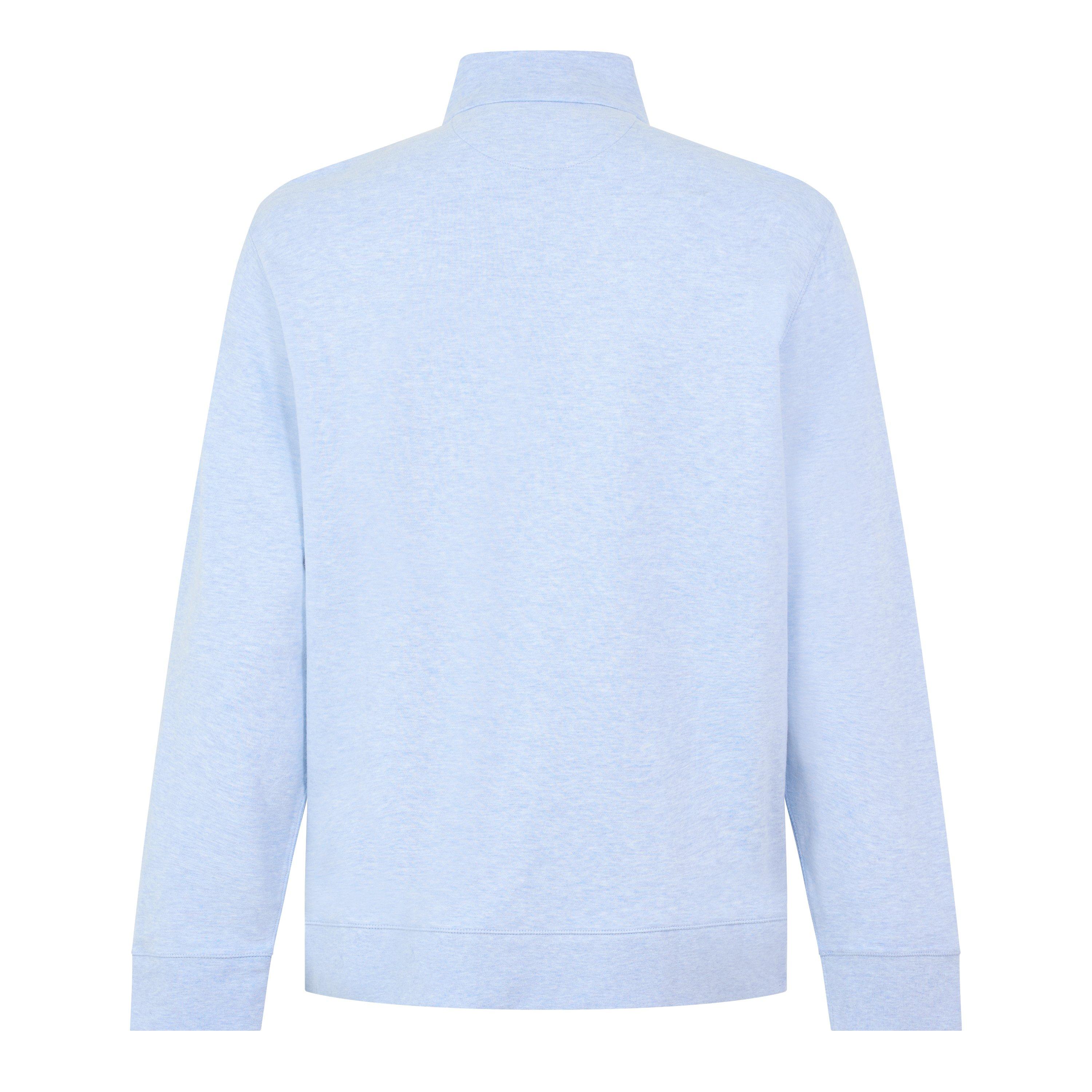 Office Blu Hthr - Polo Ralph Lauren - Luxury Jersey Quarter-Zip Pullover - 2